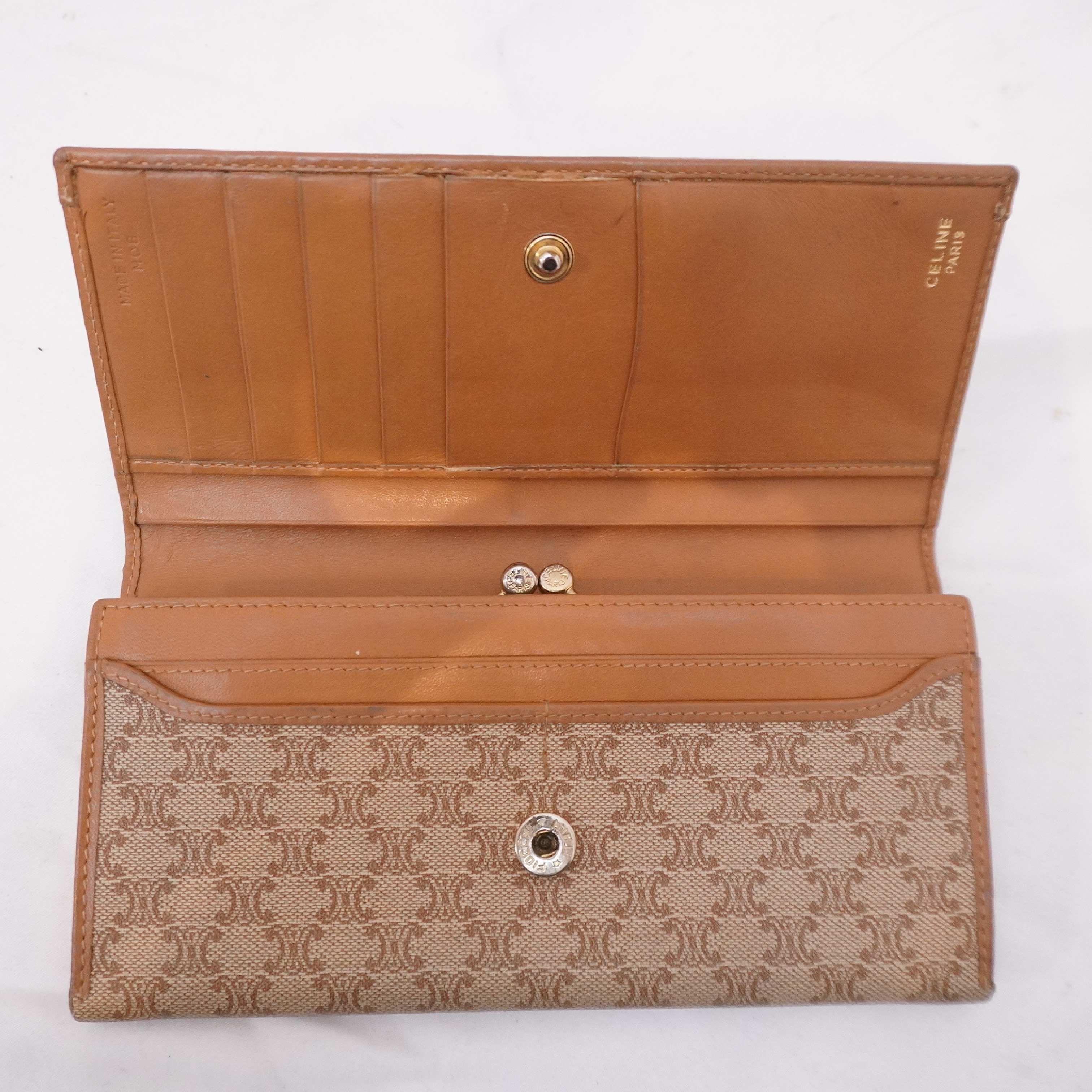 Long Wallet, Clasp Closure, Macadam Pattern — view 8