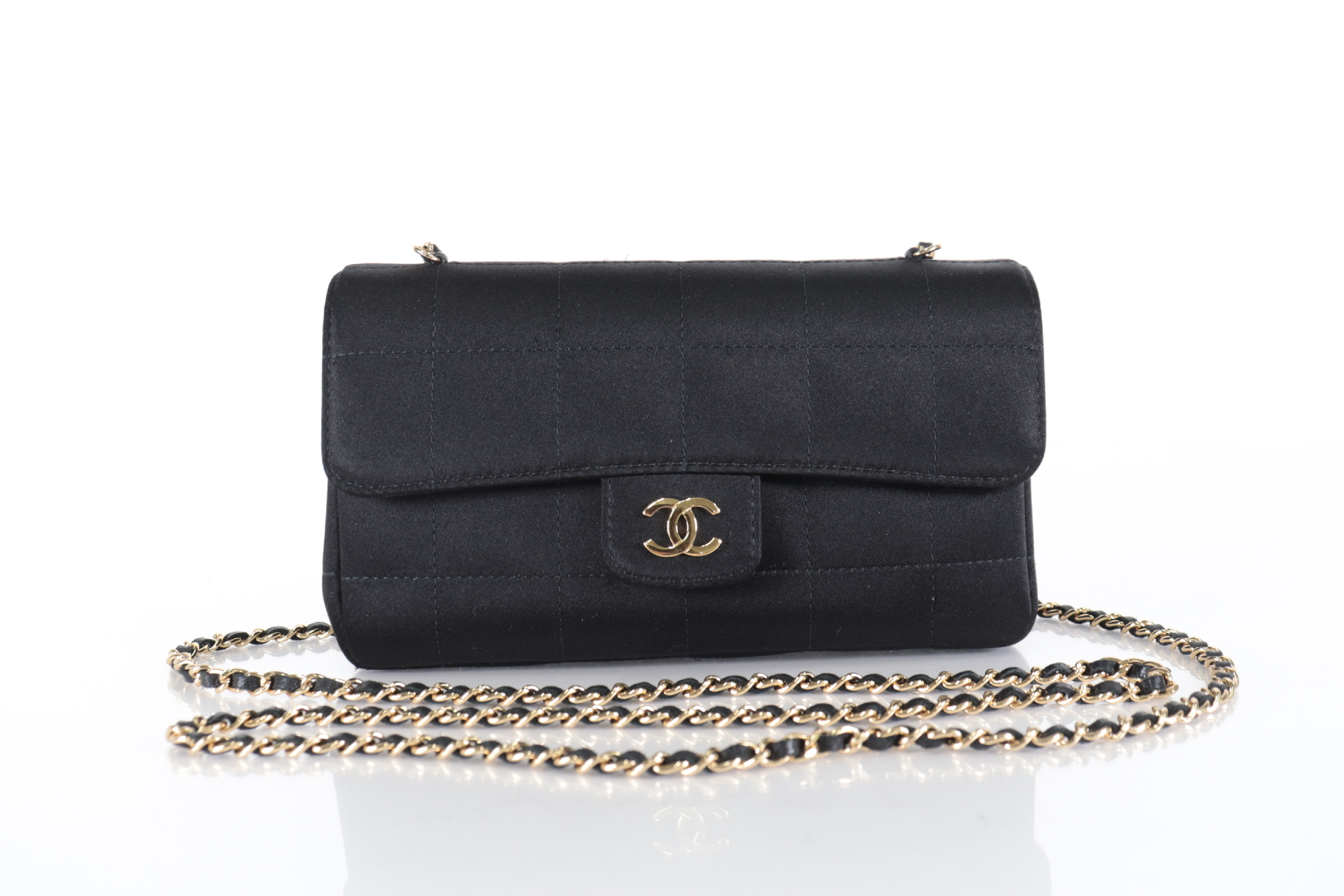 Chocolate Bar Satin Mini Chain Shoulder Bag (Serial No. 13) — view 2
