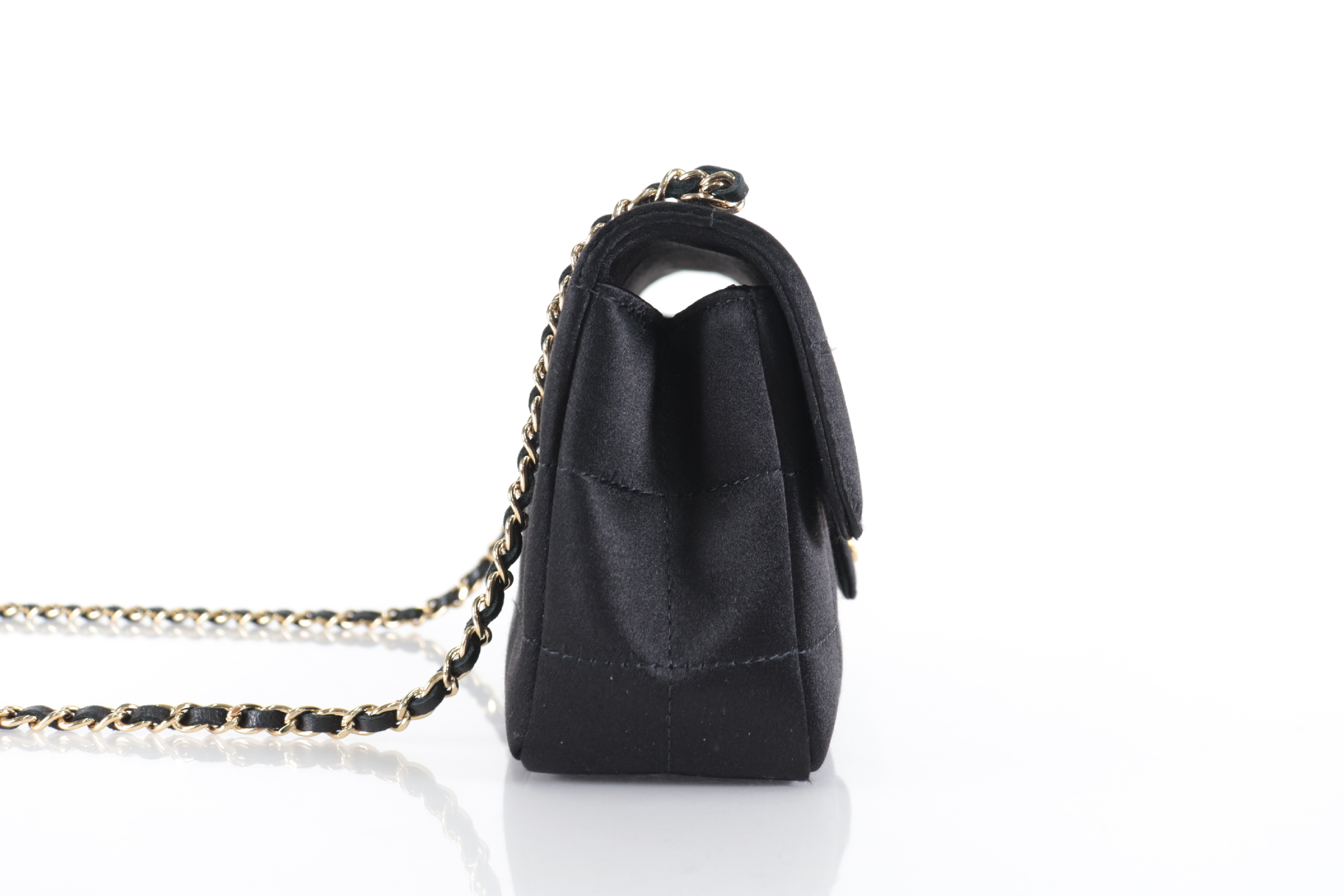 Chocolate Bar Satin Mini Chain Shoulder Bag (Serial No. 13) — view 4