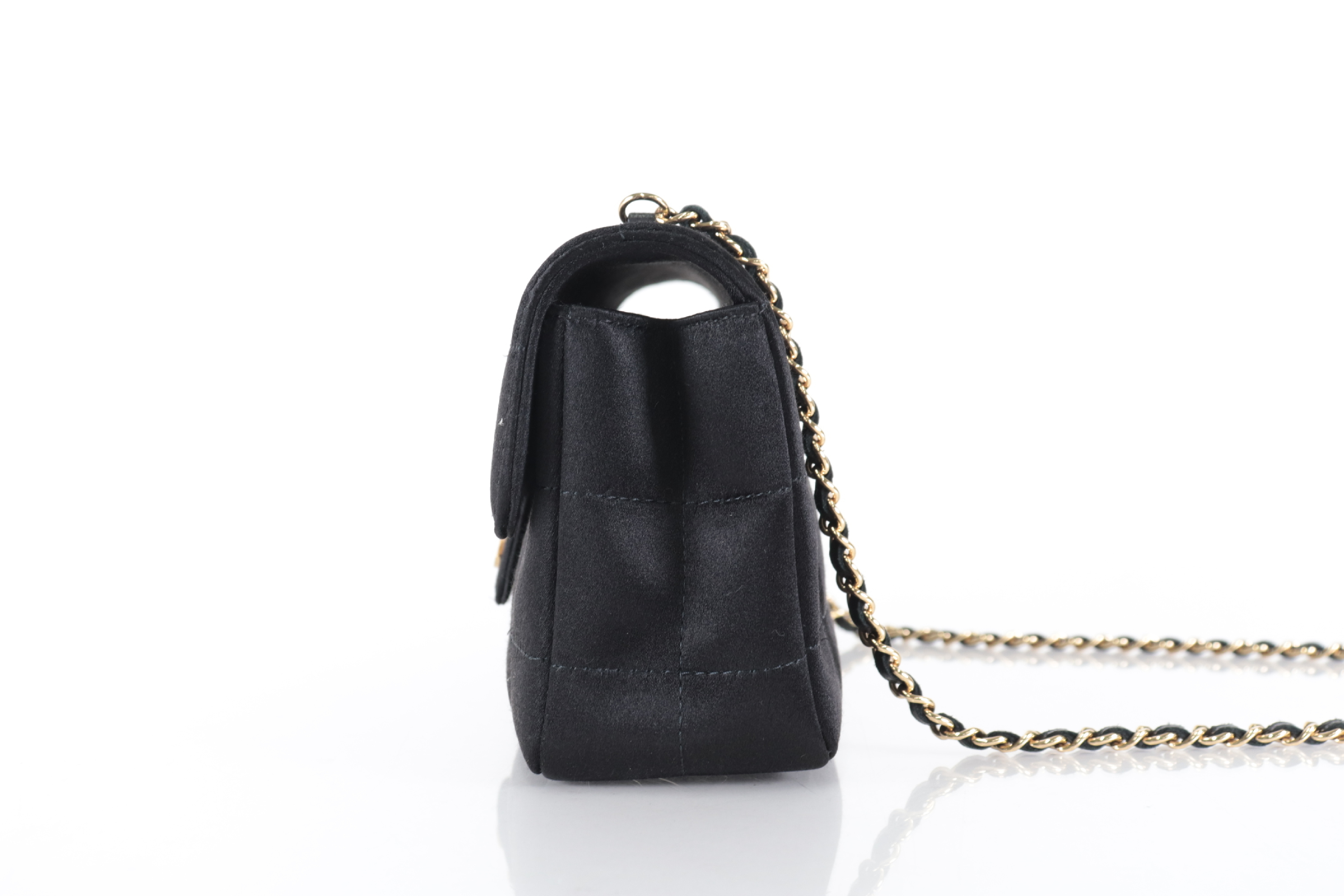 Chocolate Bar Satin Mini Chain Shoulder Bag (Serial No. 13) — view 5