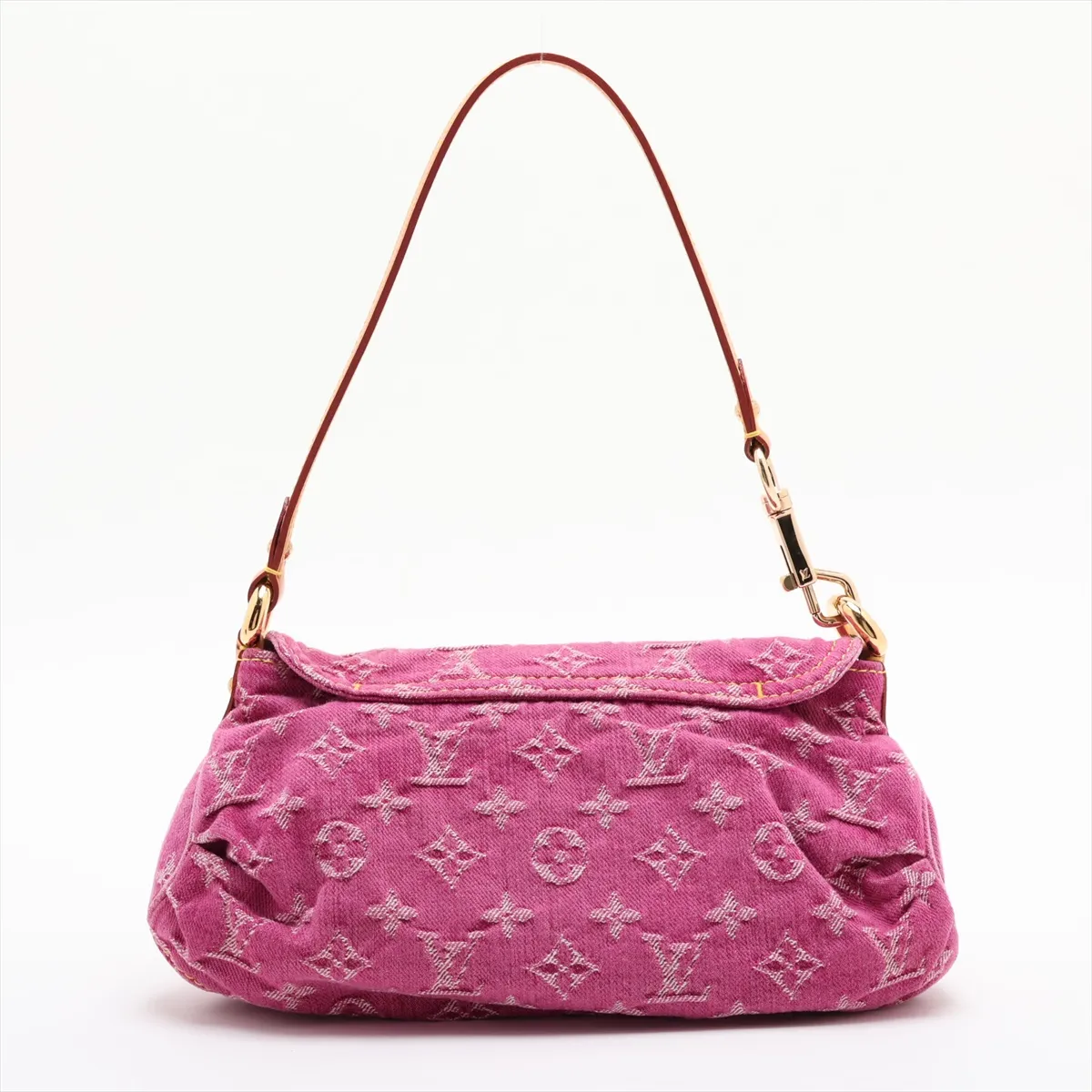Monogram Denim Mini Pleaty M95216 SD0046 Pink x White — view 2