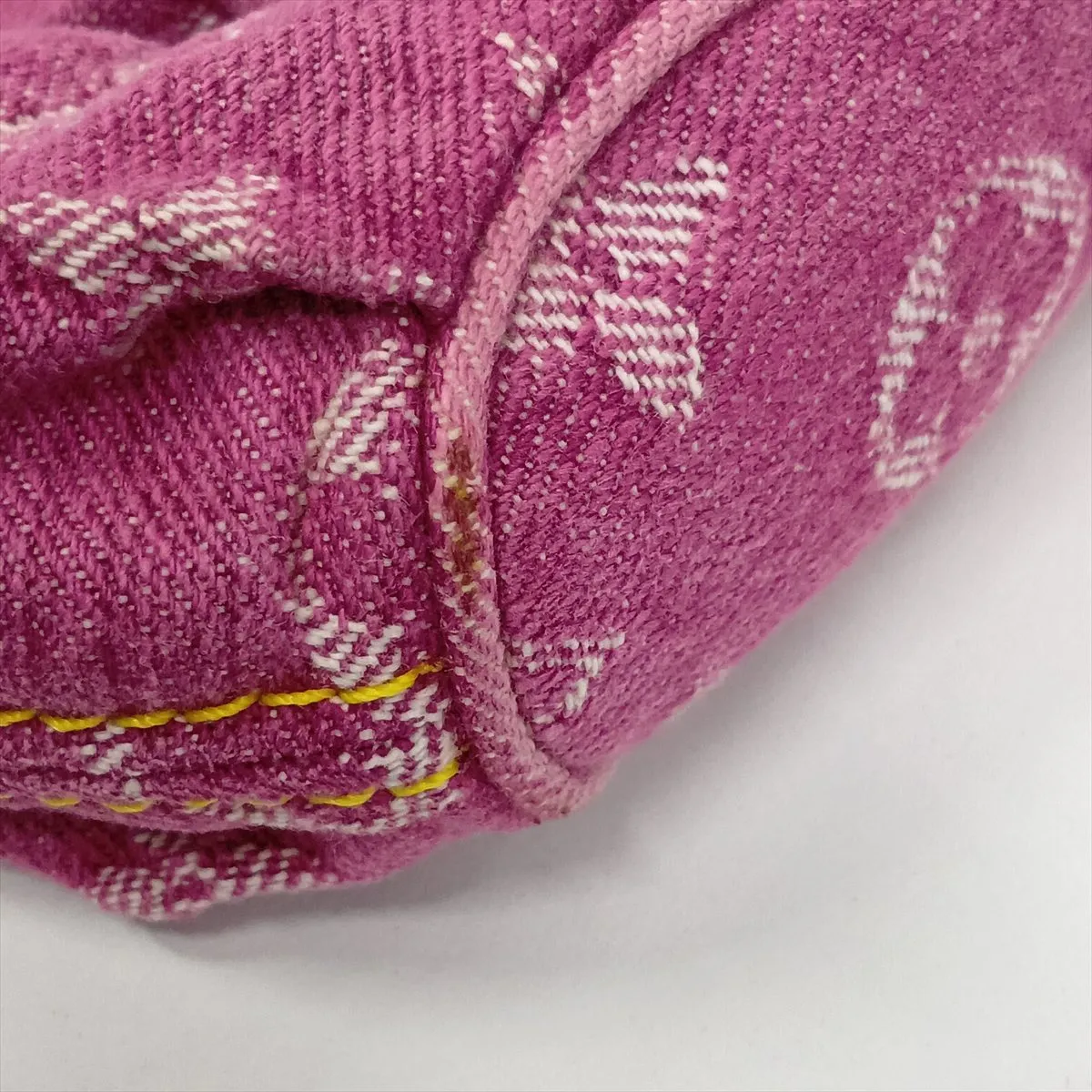 Monogram Denim Mini Pleaty M95216 SD0046 Pink x White — view 12