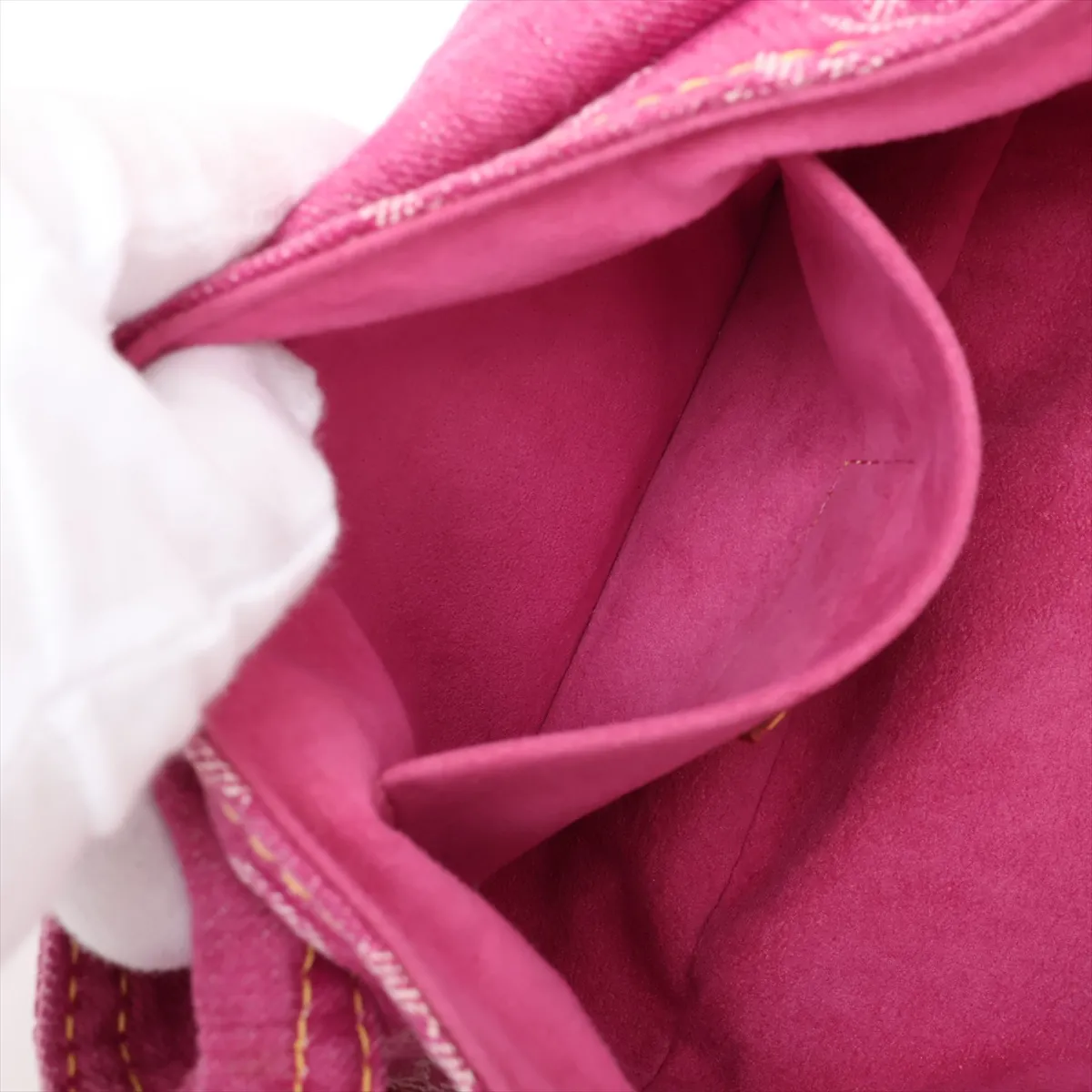 Monogram Denim Mini Pleaty M95216 SD0046 Pink x White — view 8