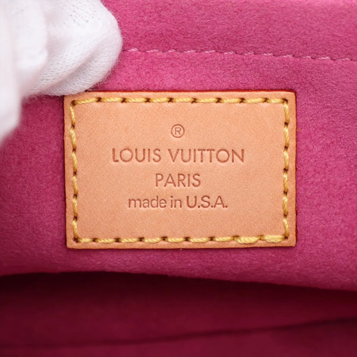 Monogram Denim Mini Pleaty M95216 SD0046 Pink x White — view 9