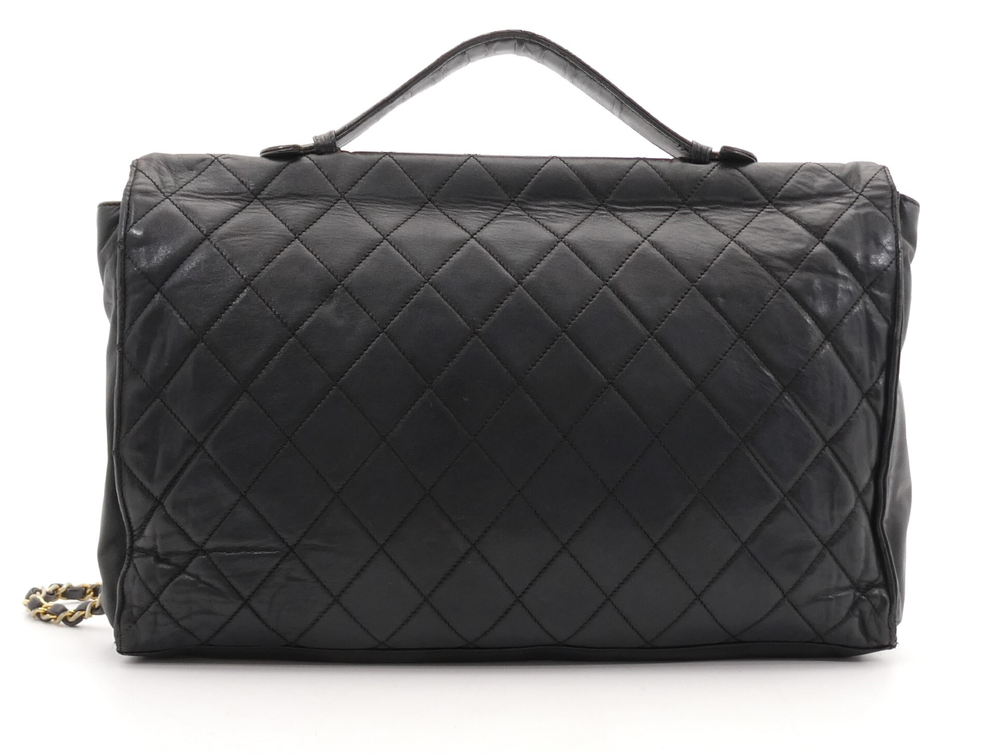 Matelassé Coco Mark Turnlock Chain 2-Way Business Bag — view 2
