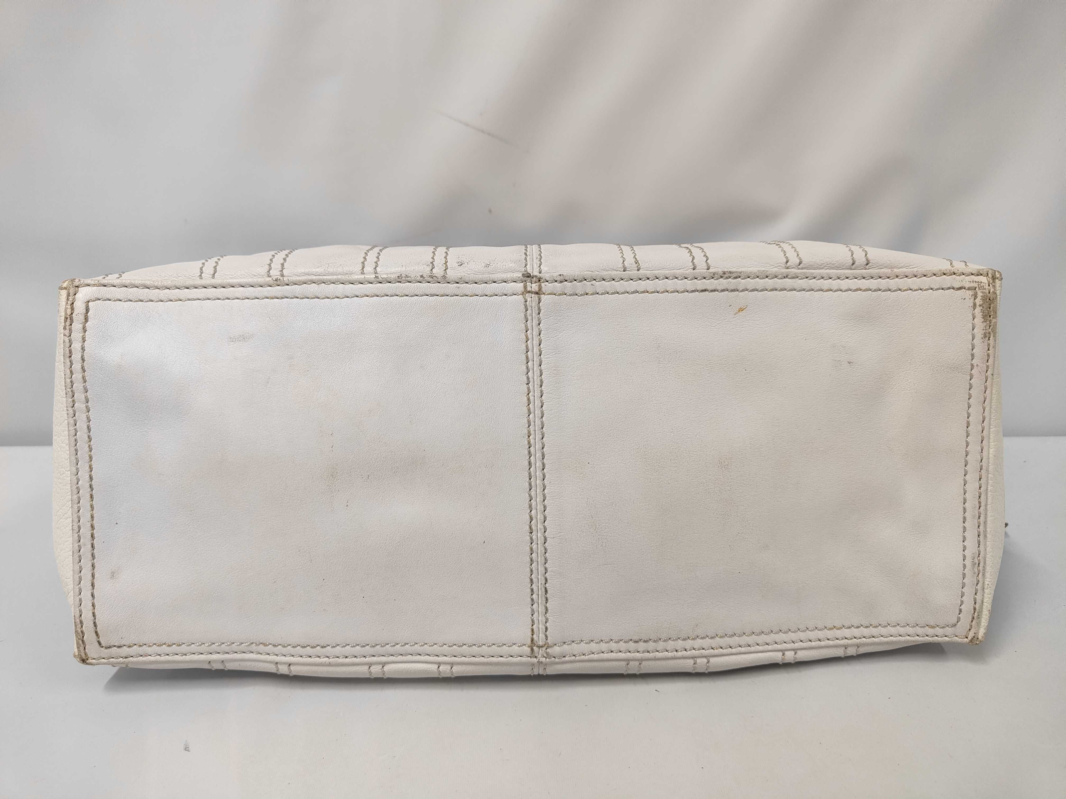 Leather Tote Bag, White Tote Bag — view 3