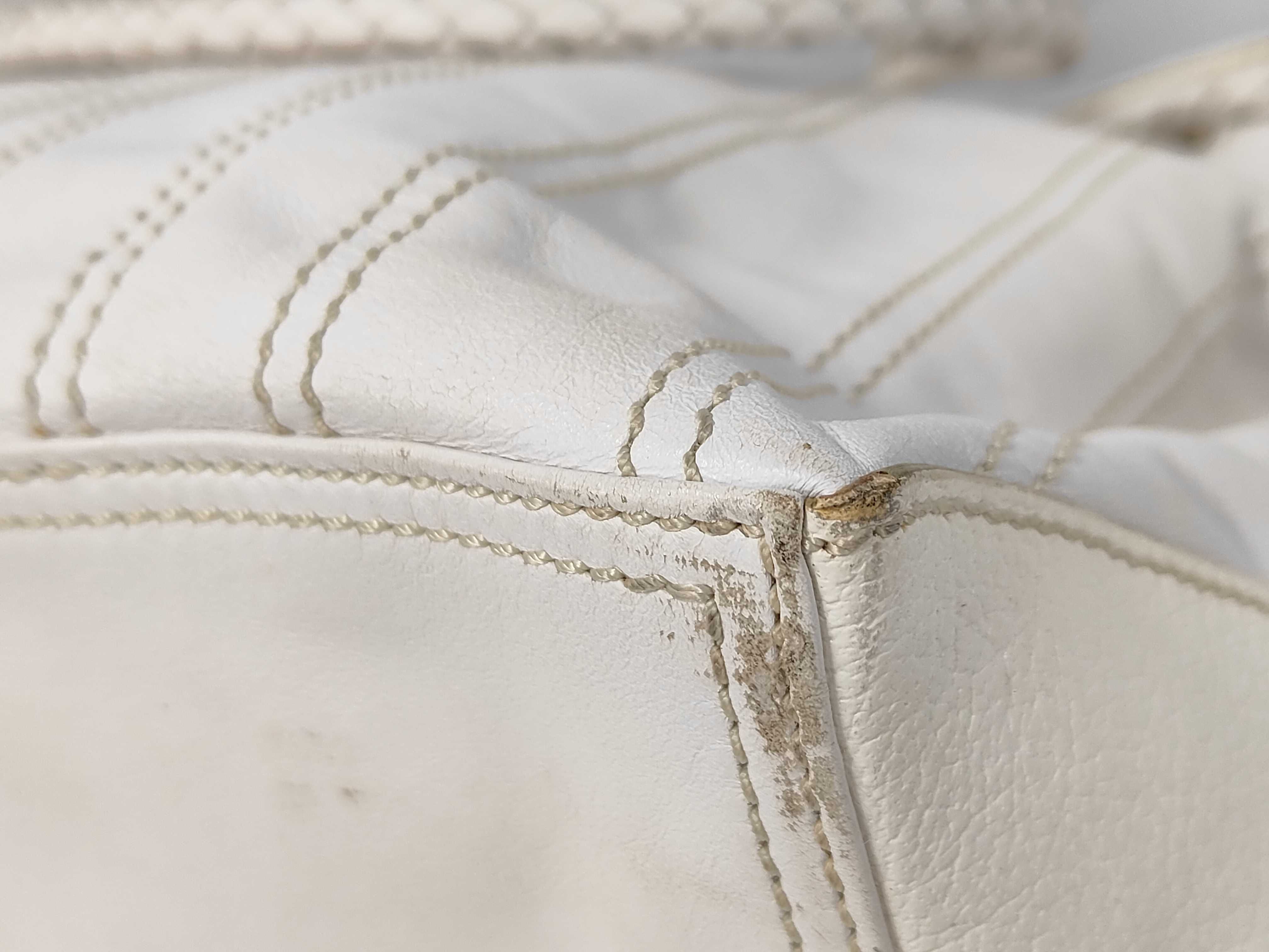 Leather Tote Bag, White Tote Bag — view 4