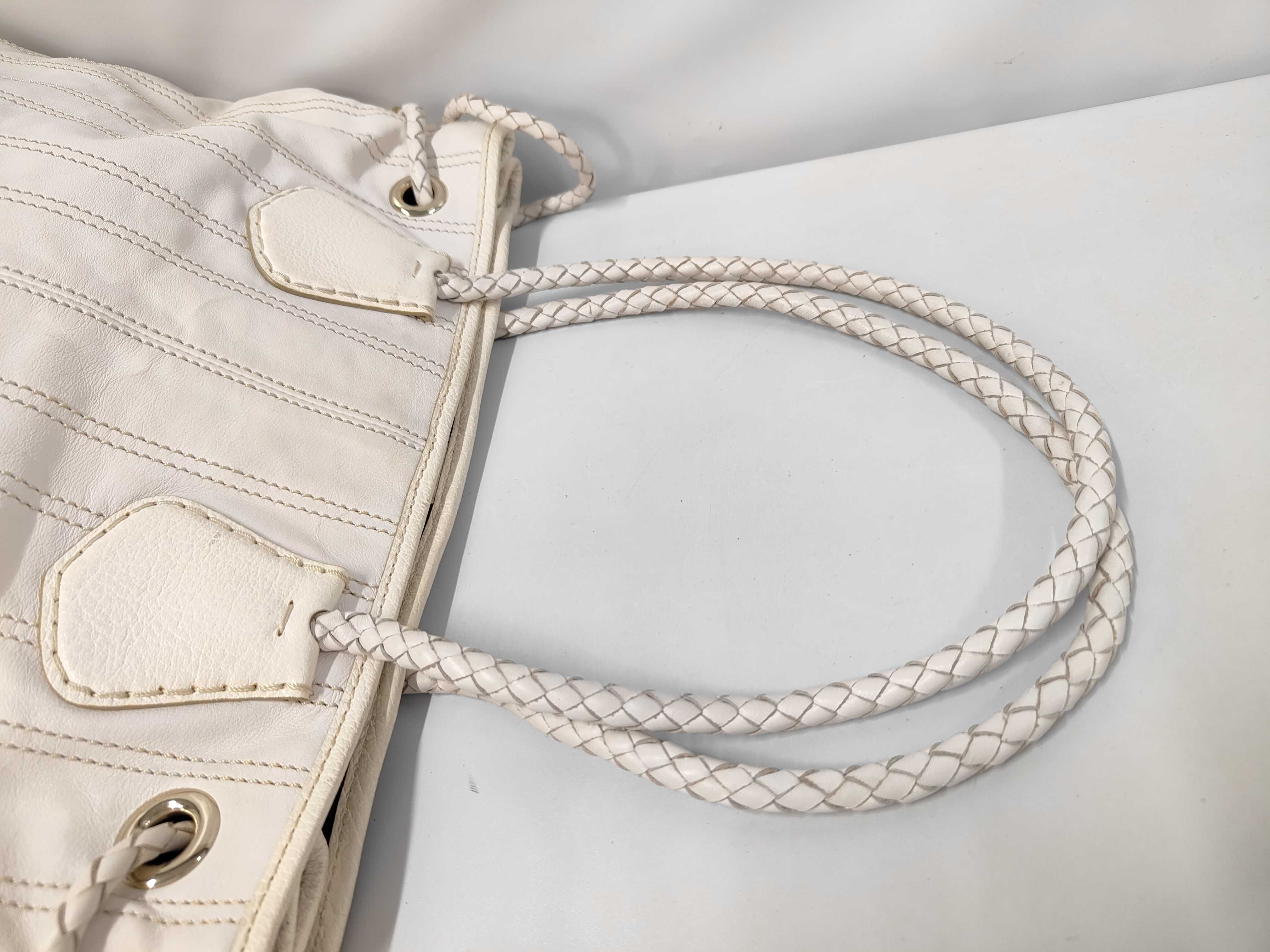 Leather Tote Bag, White Tote Bag — view 5