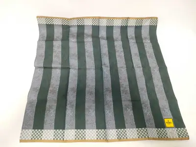 (Fendi) Unused, with sticker, handkerchief/scarf, jigsaw puzzle pattern, green, other accessories.
