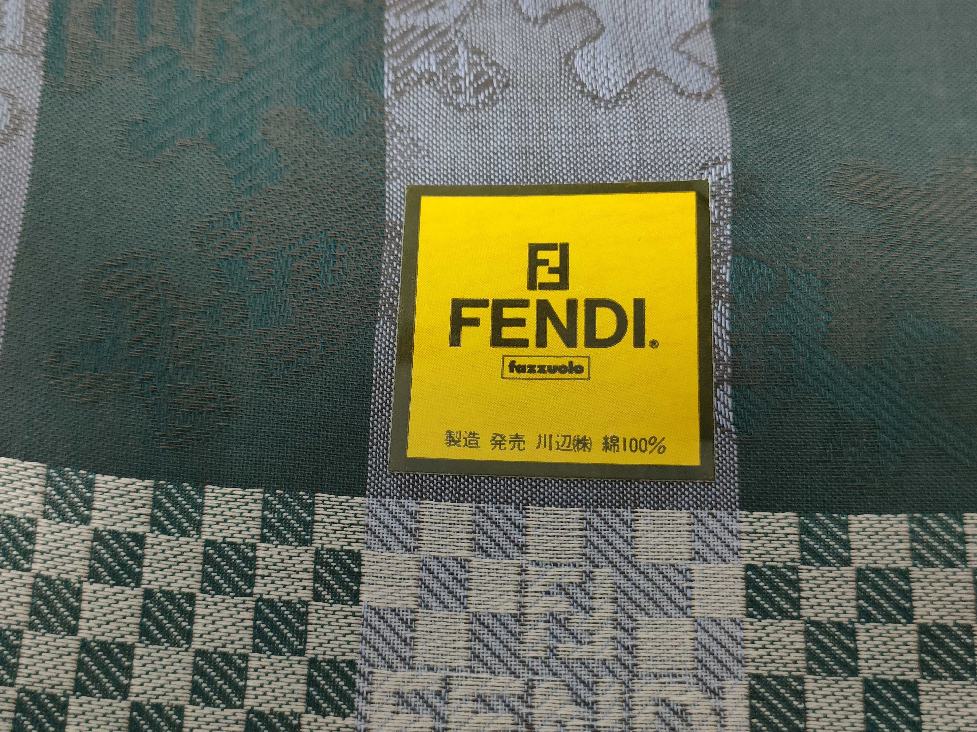 (Fendi) Unused, with sticker, handkerchief/scarf, jigsaw puzzle pattern, green, other accessories. — view 5