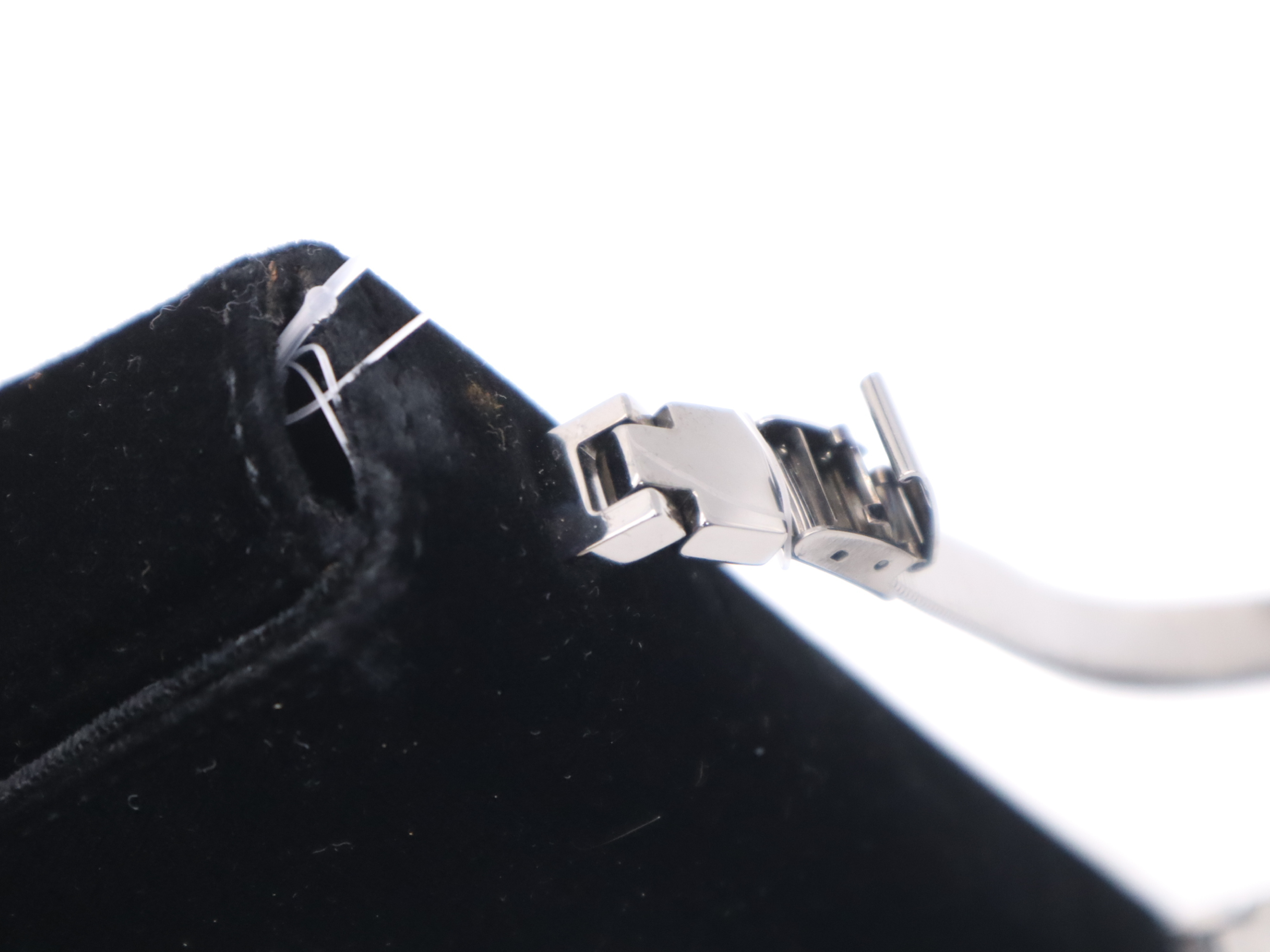 005-0751 Velour Shoulder Bag, Black, Silver Hardware, with Key — view 7