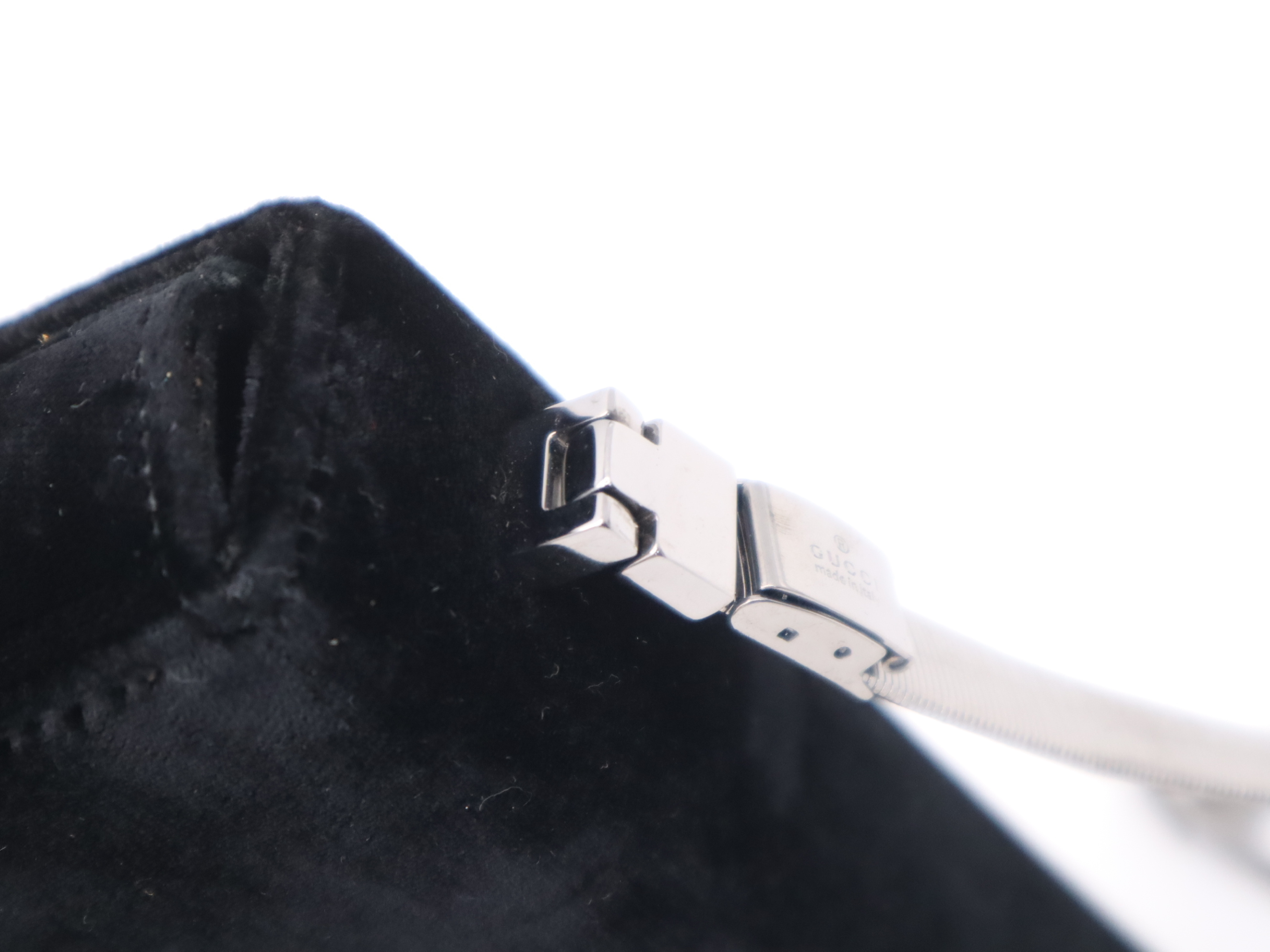 005-0751 Velour Shoulder Bag, Black, Silver Hardware, with Key — view 8