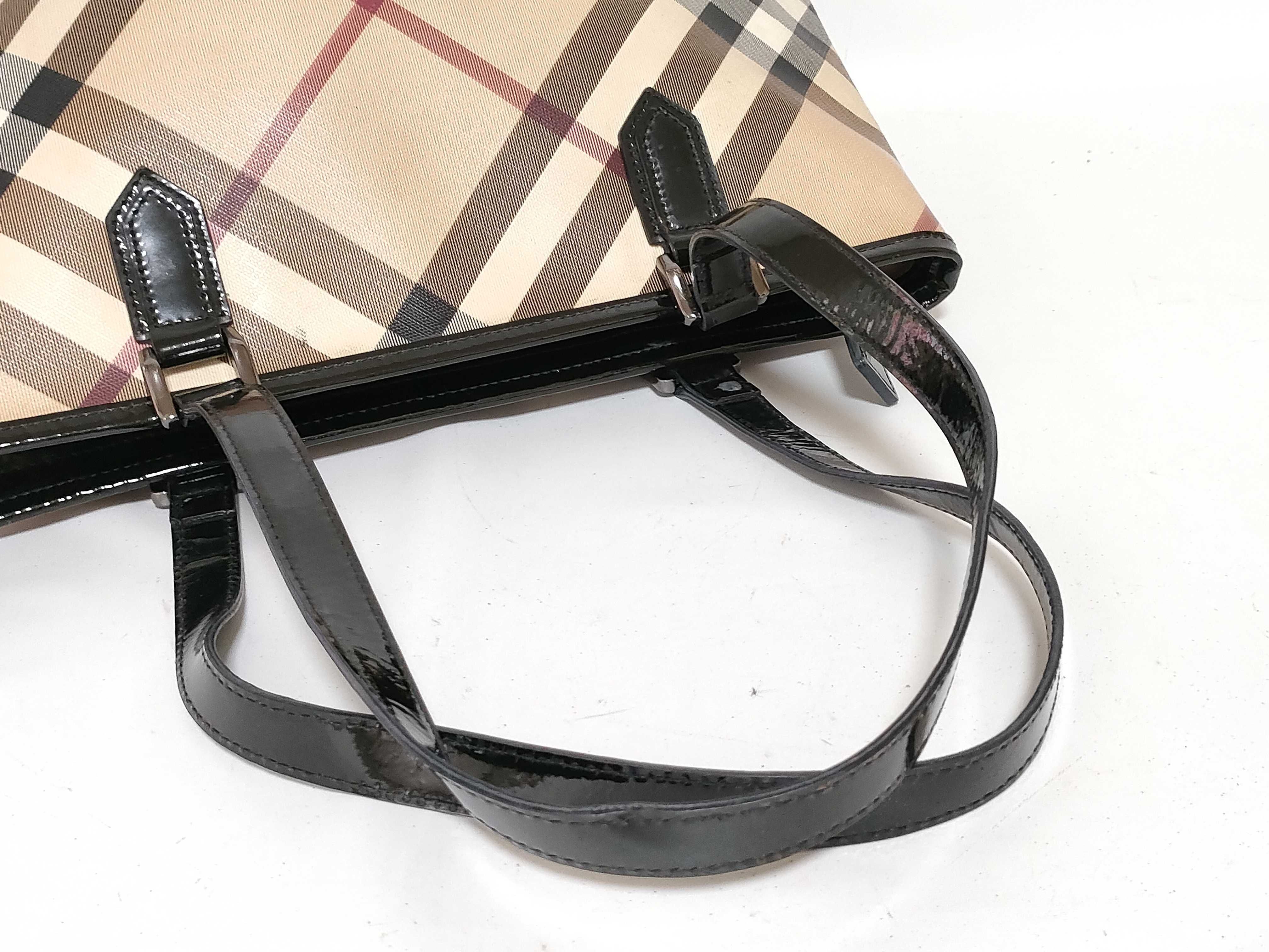 Nova Check Pattern Enamel Tote Bag — view 3