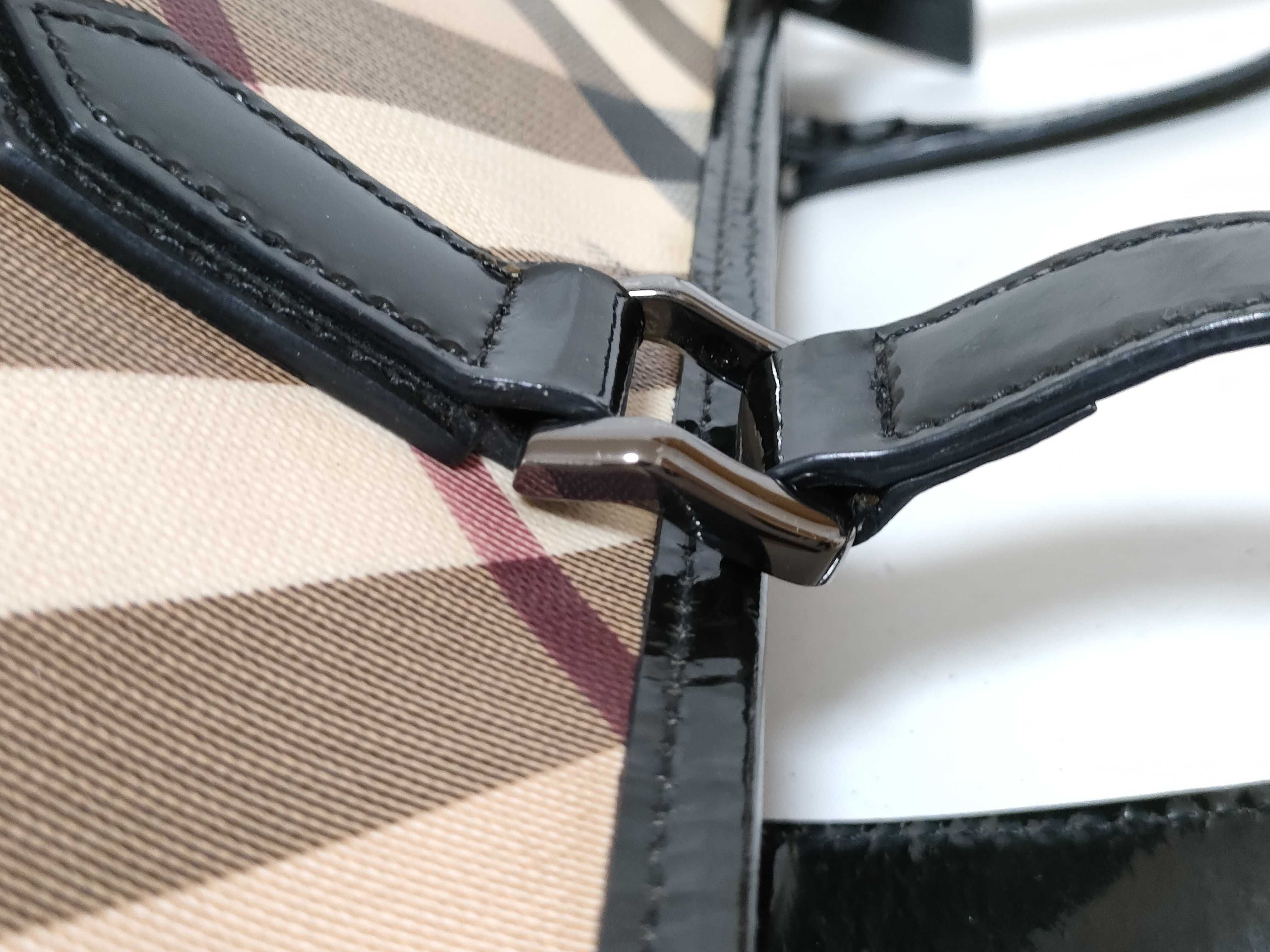 Nova Check Pattern Enamel Tote Bag — view 5