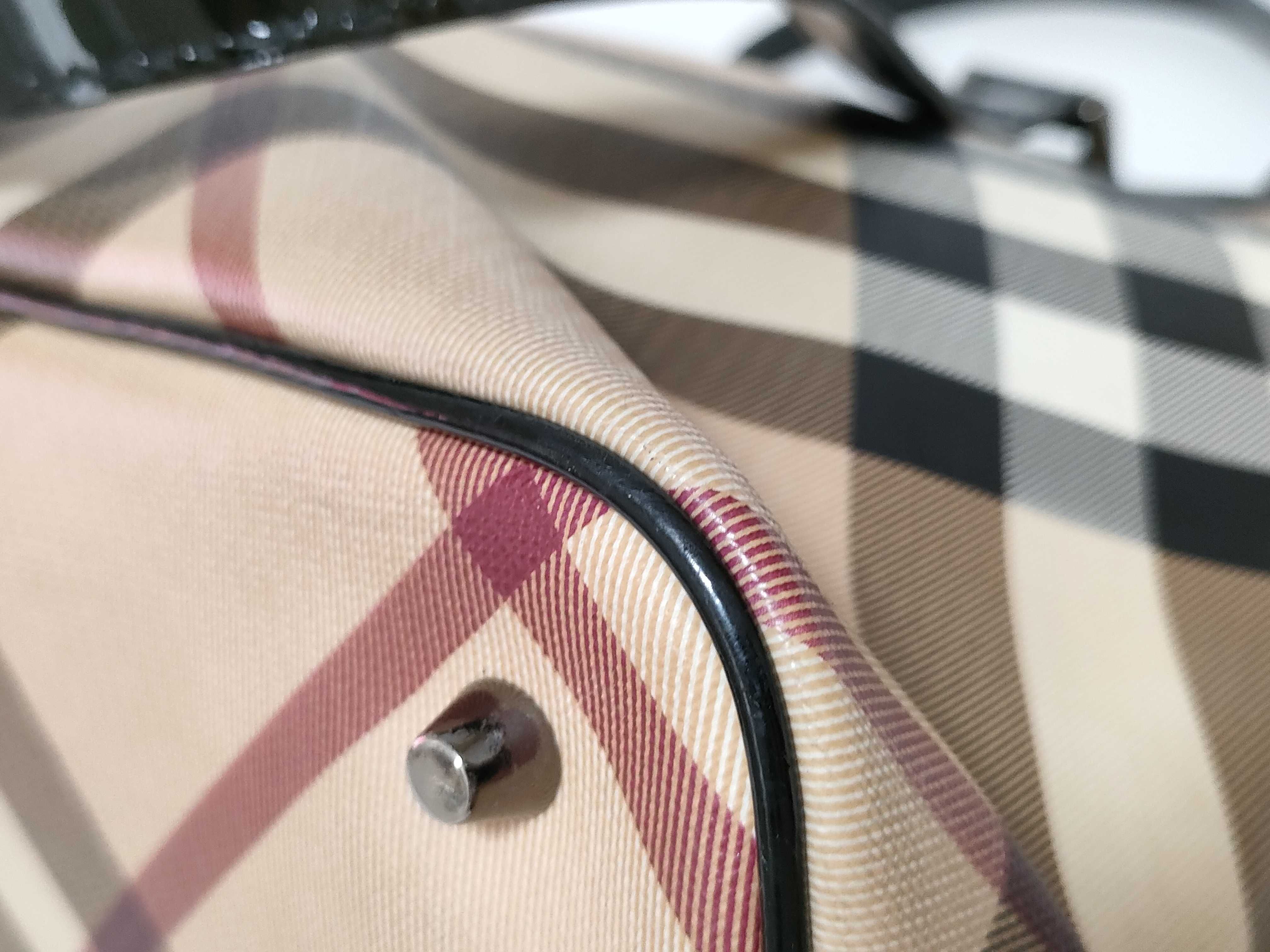Nova Check Pattern Enamel Tote Bag — view 7