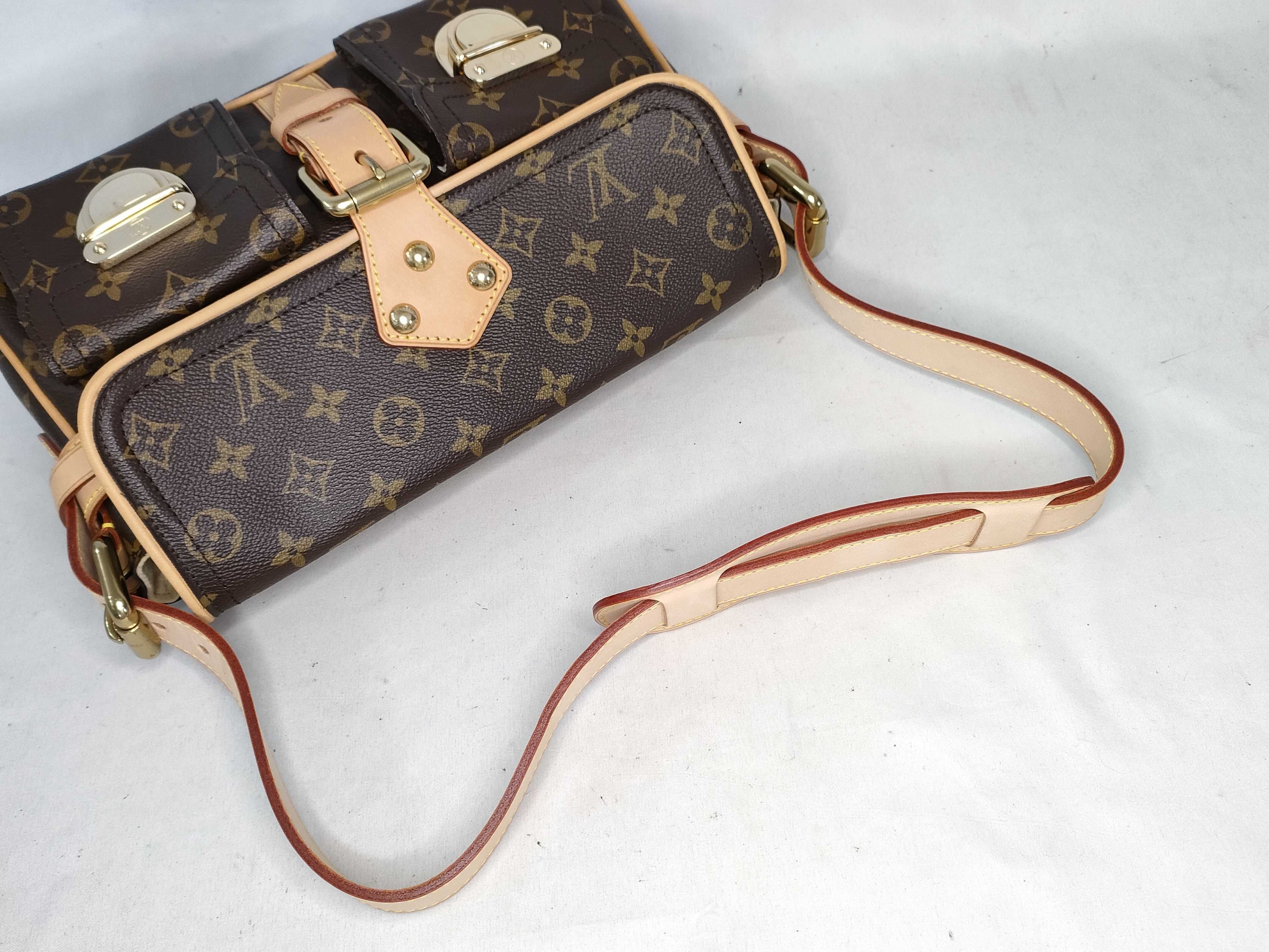 Monogram Louis Vuitton Monogram Hudson PM M40027 DU0065 Shoulder Bag — view 3