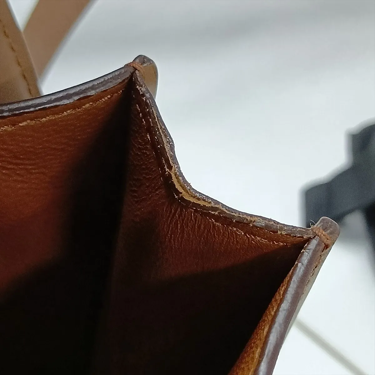 Classic Box Leather Shoulder Bag, Brown — view 12