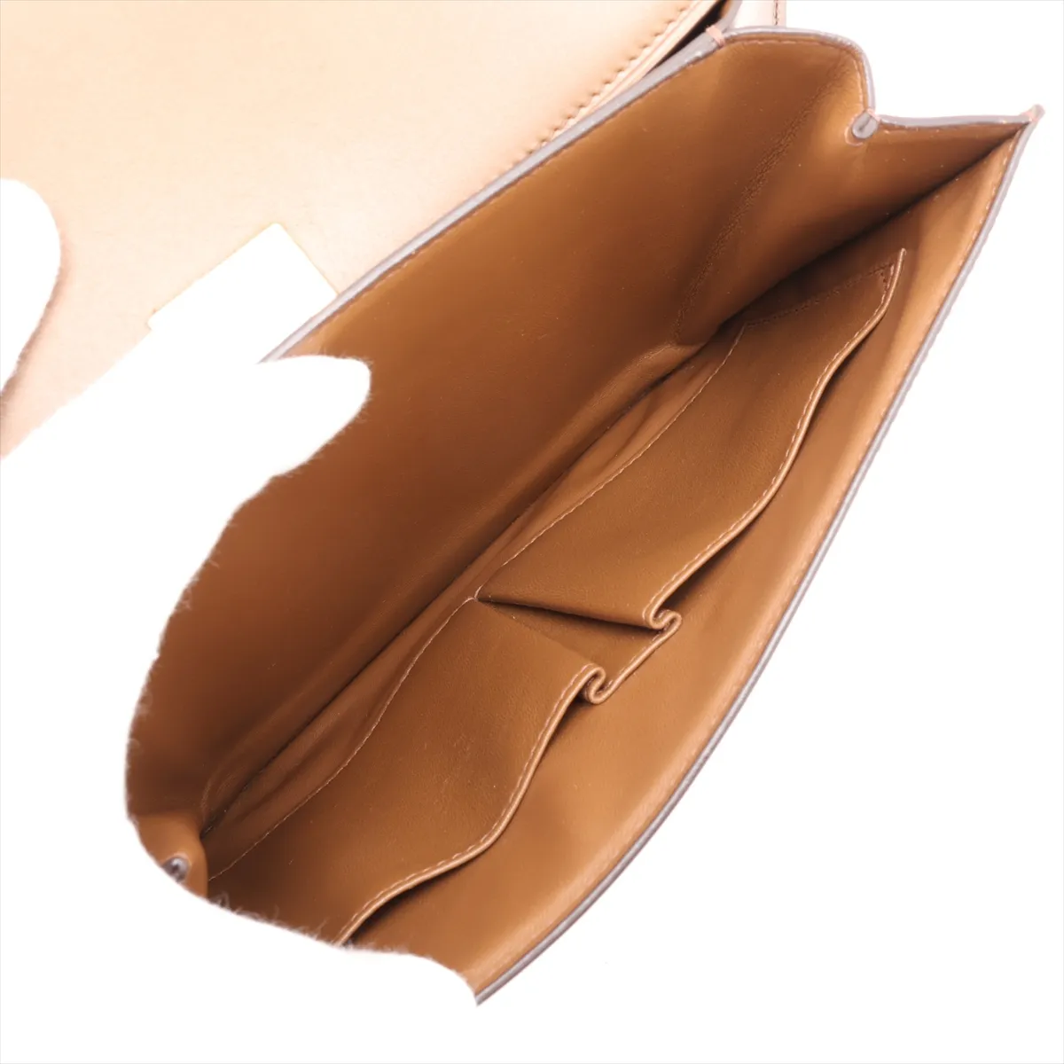 Classic Box Leather Shoulder Bag, Brown — view 8
