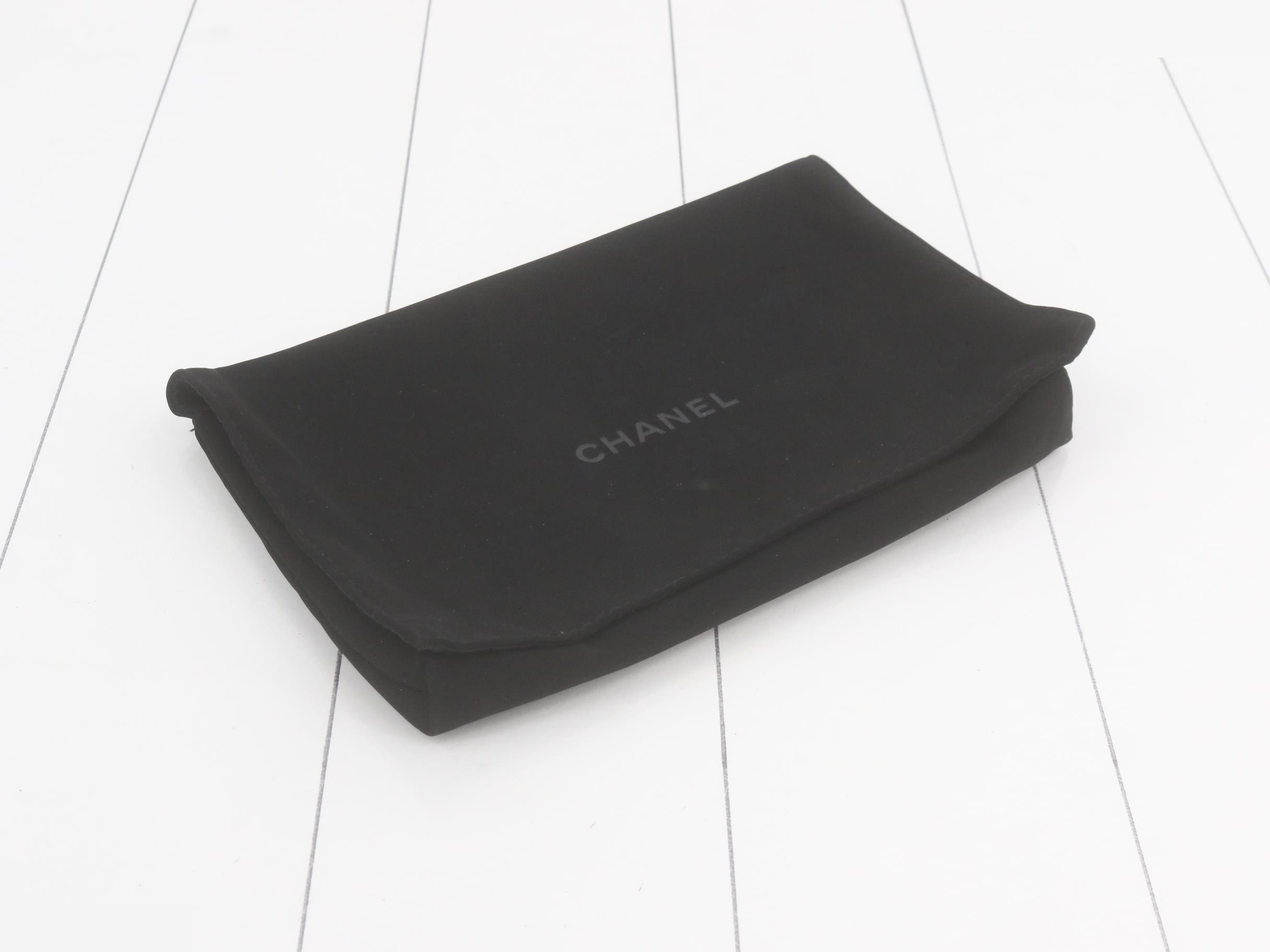 Leather Coco Mark Rhinestone Chain Wallet — view 7