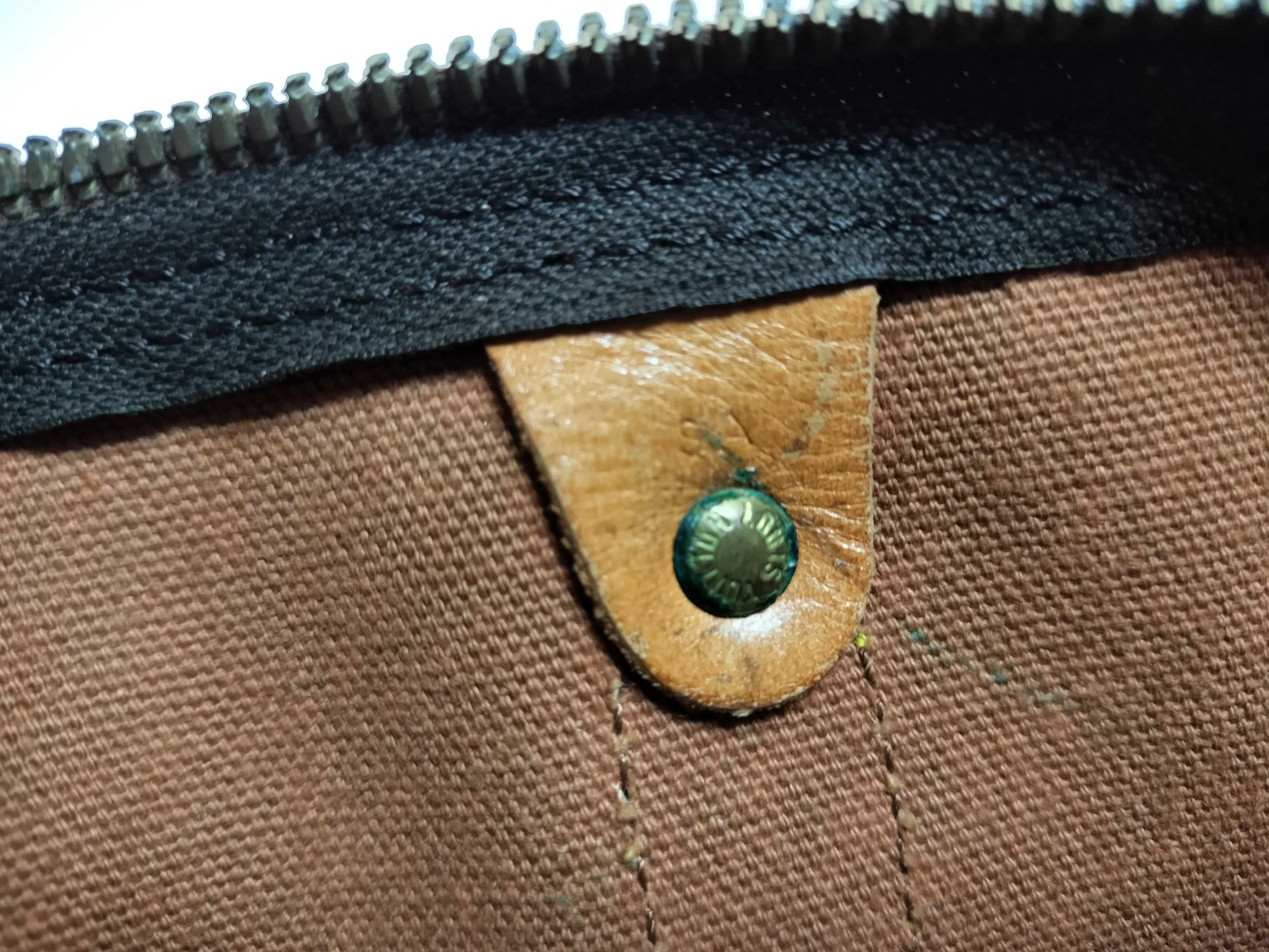 Monogram Keepall Bandoulière 55 M41414 SA852 Brown Boston Bag — view 13