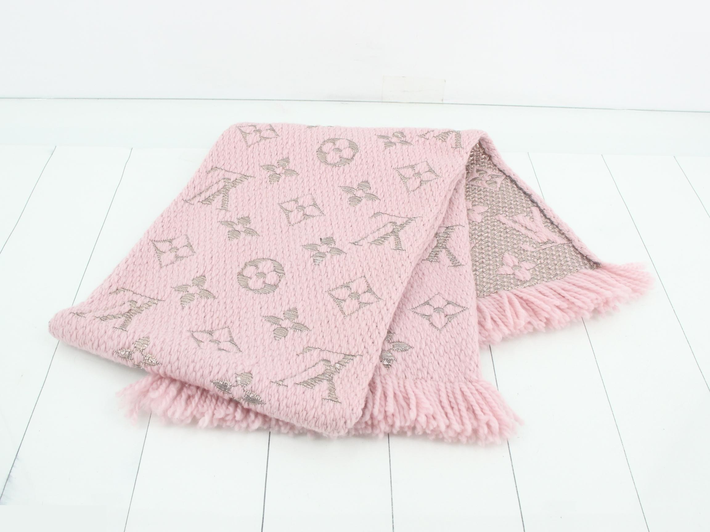 Logo Mania Long Scarf, with domestic tag, pink — view 3