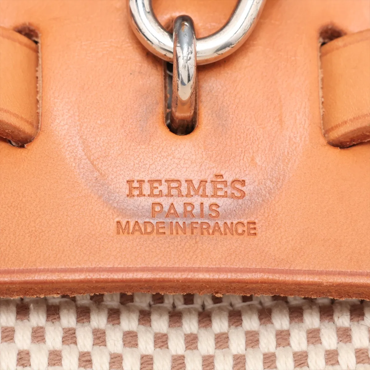 Herbag PM Toile GM x Vache Hunter Beige Silver Hardware G: 2003 With stopper — view 12