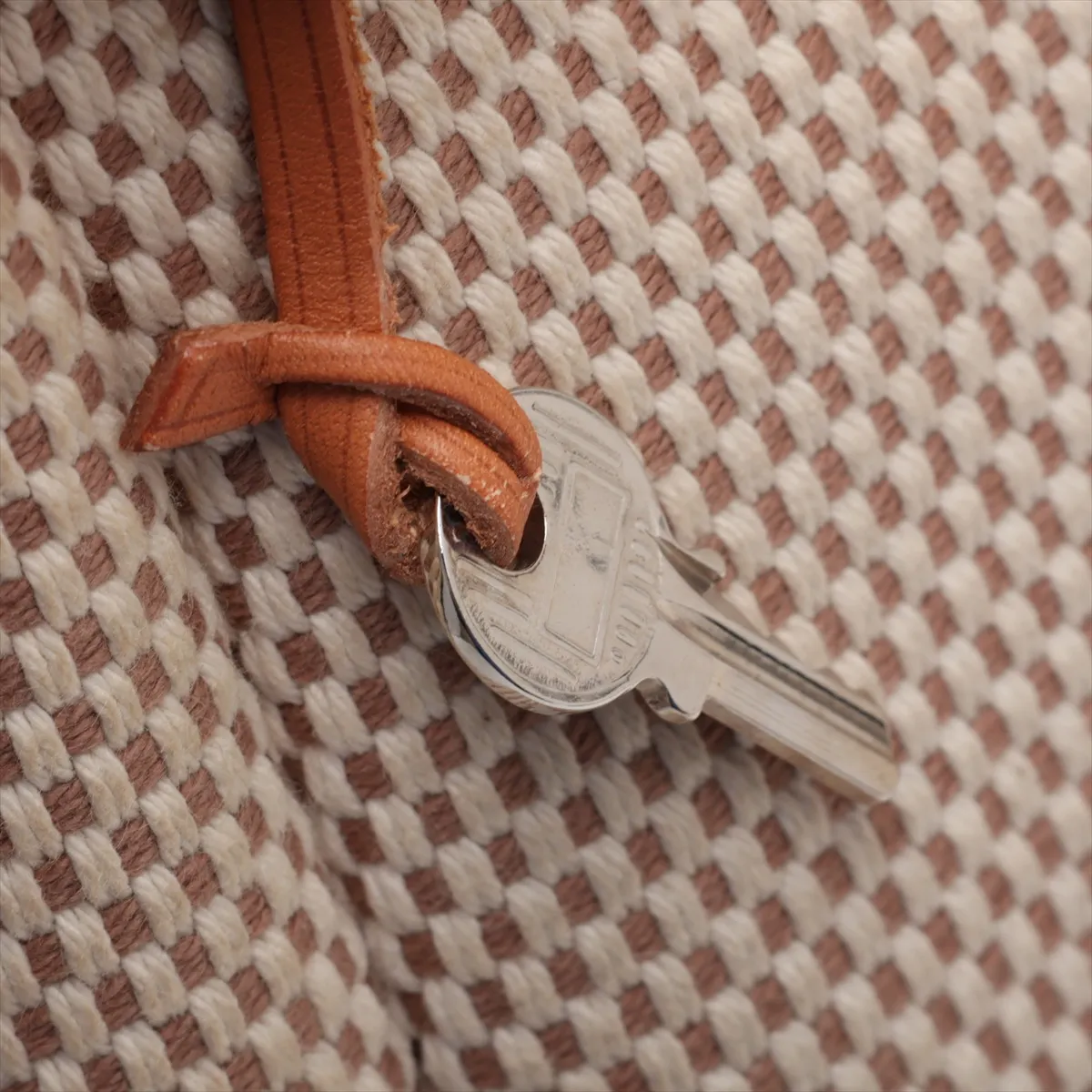 Herbag PM Toile GM x Vache Hunter Beige Silver Hardware G: 2003 With stopper — view 14