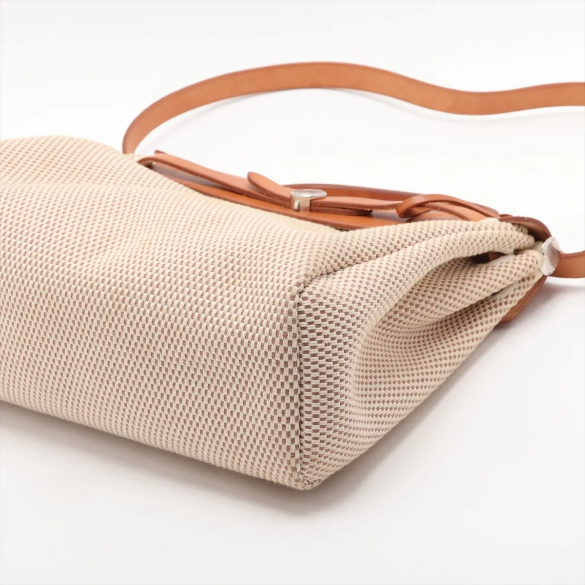 Herbag PM Toile GM x Vache Hunter Beige Silver Hardware G: 2003 With stopper — view 3