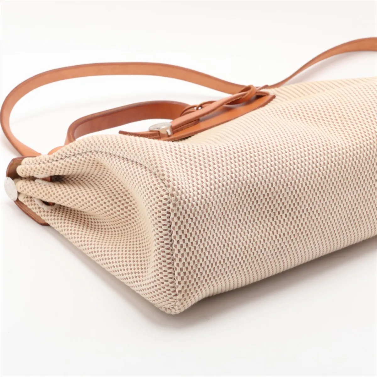 Herbag PM Toile GM x Vache Hunter Beige Silver Hardware G: 2003 With stopper — view 4