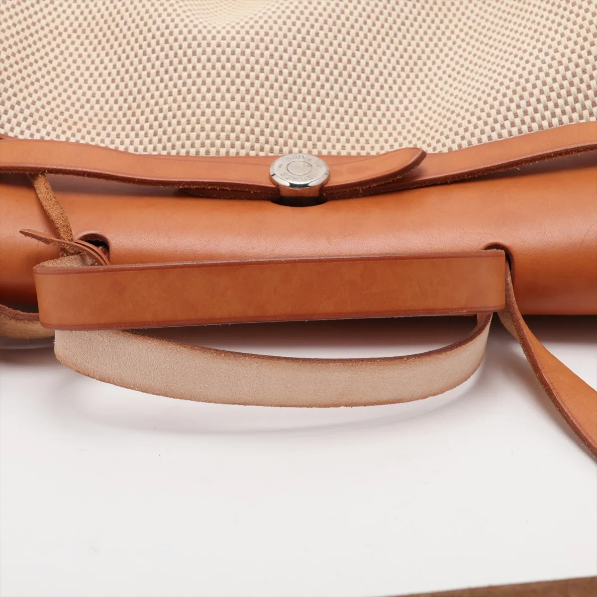Herbag PM Toile GM x Vache Hunter Beige Silver Hardware G: 2003 With stopper — view 5