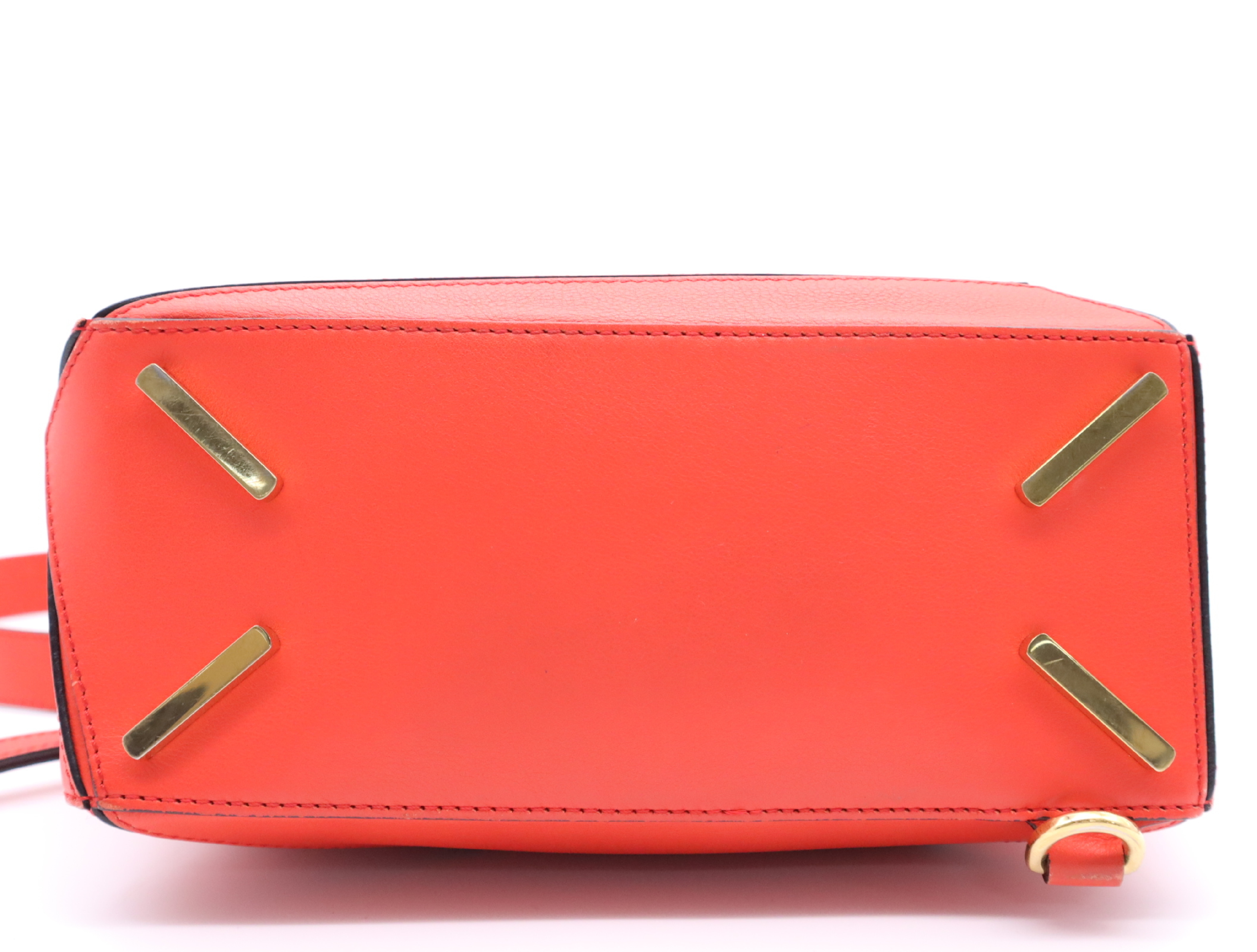 Leather Puzzle Bag Shoulder Bag Red with Shoulder Strap — view 4