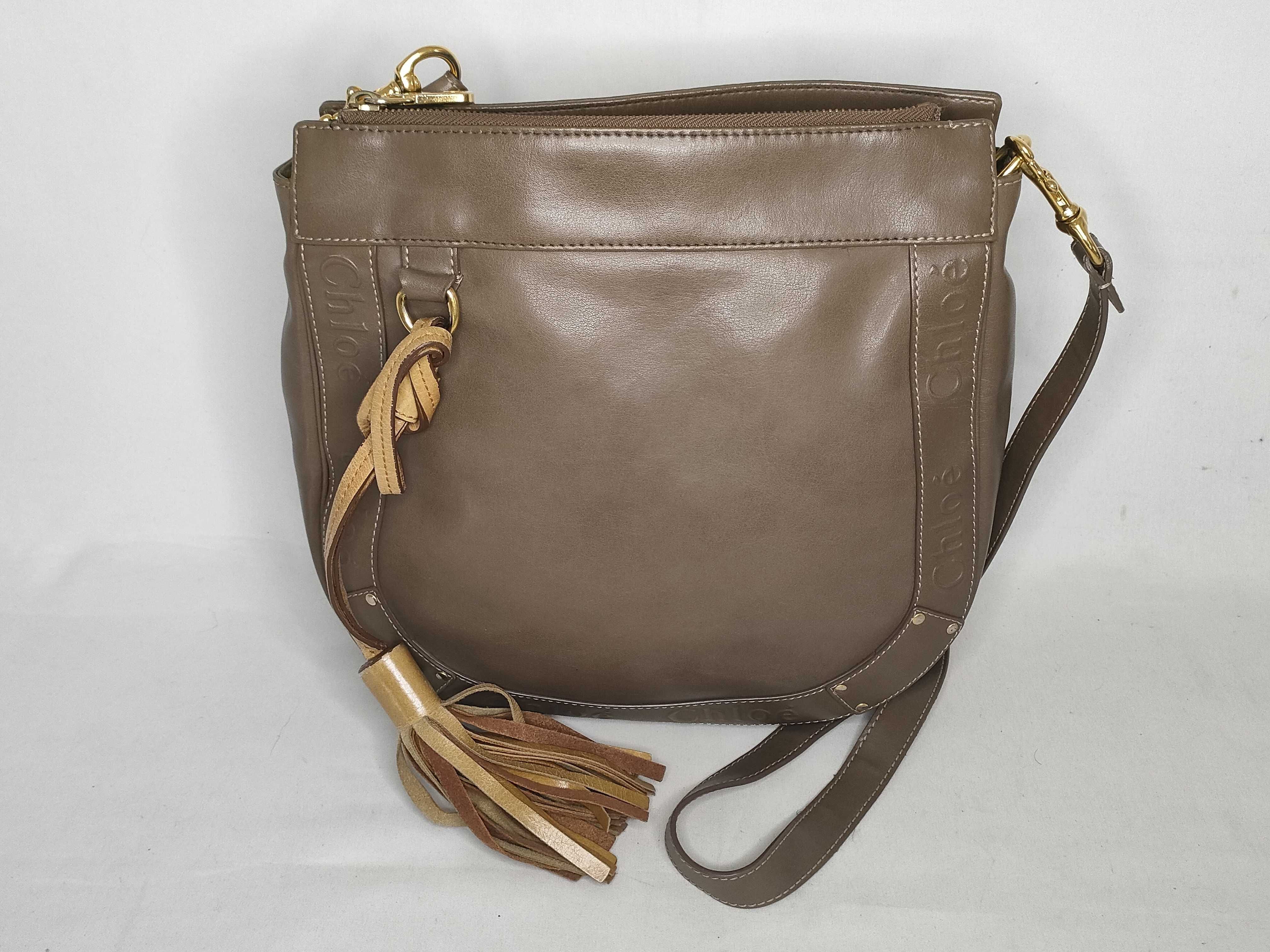 shoulder bag, leather, fringe, brown.