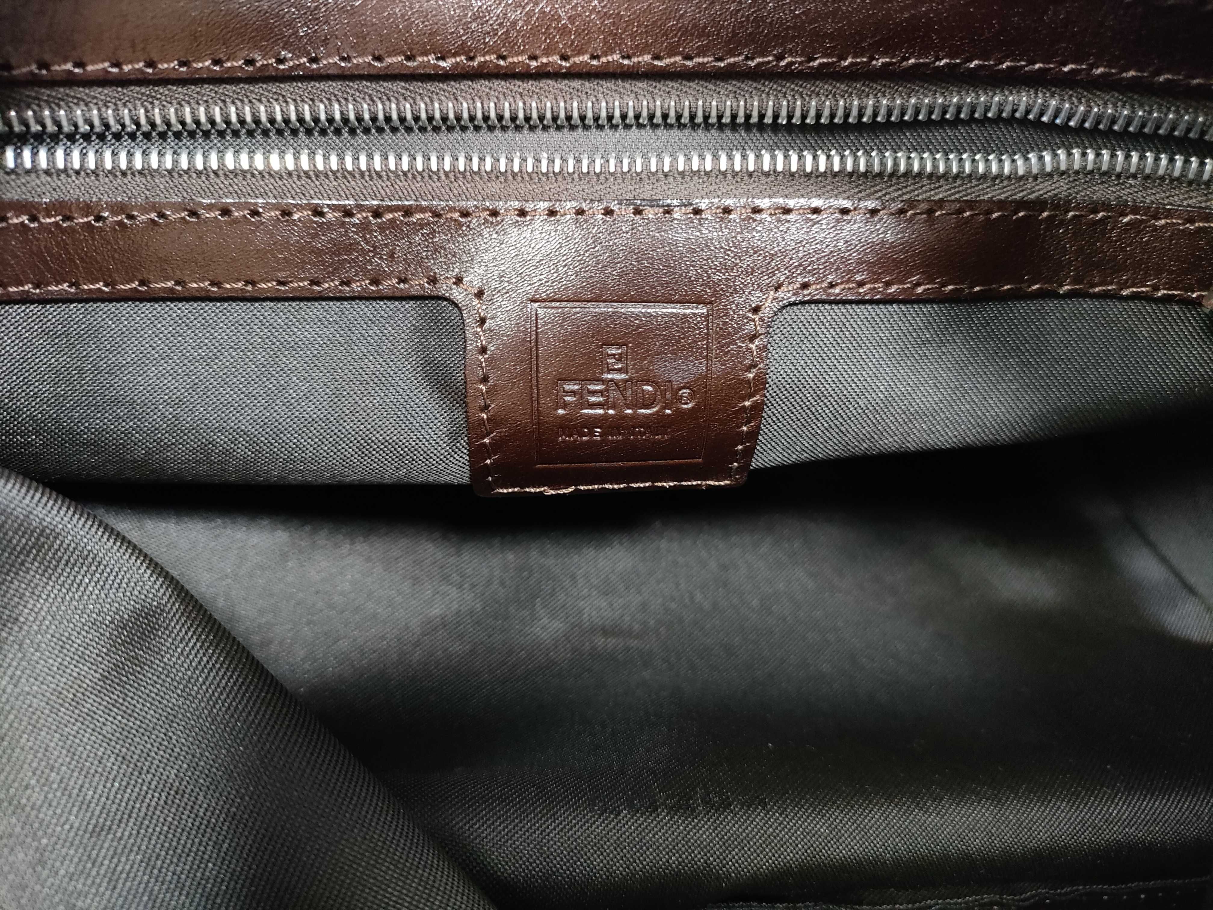 Zucca Canvas x Leather Shoulder Bag, Brown, 26426 (Shoulder Bag) — view 13