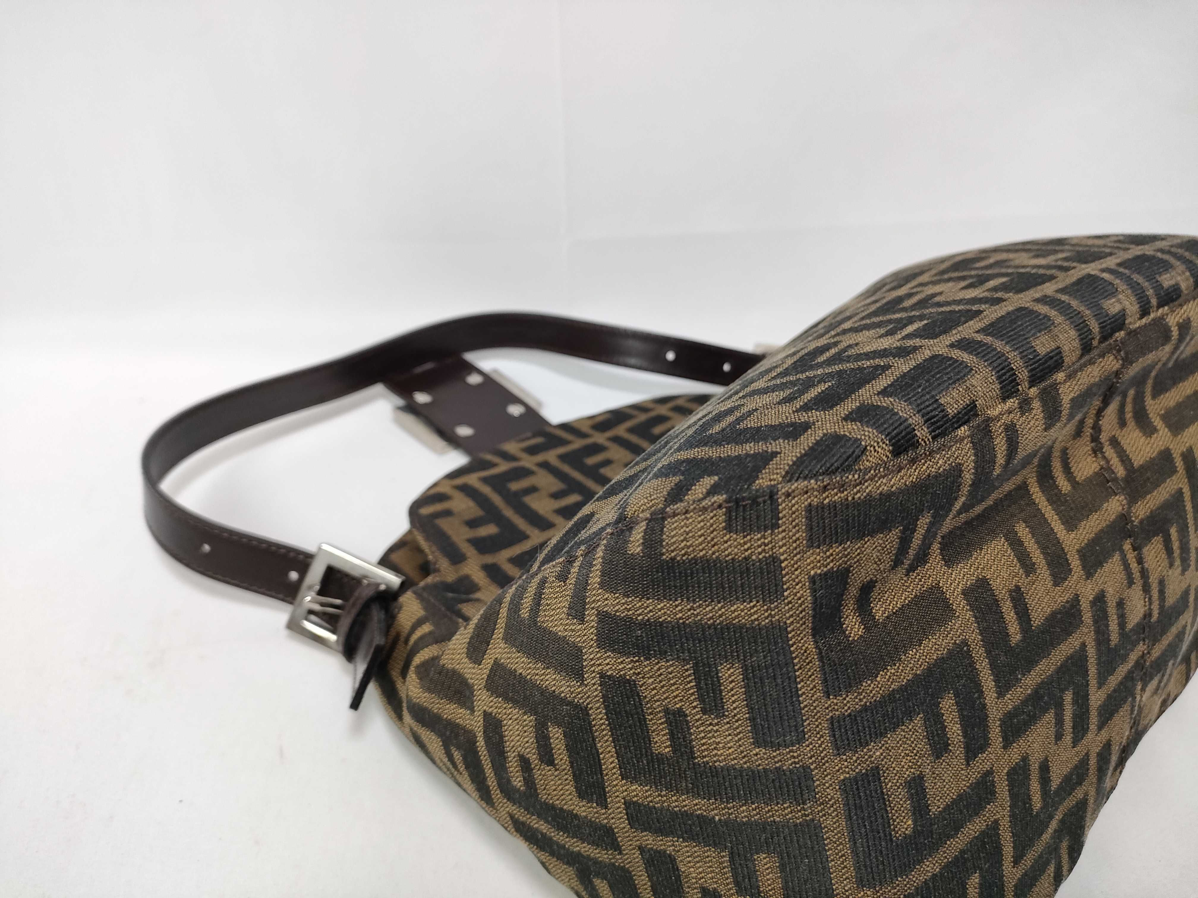 Zucca Canvas x Leather Shoulder Bag, Brown, 26426 (Shoulder Bag) — view 5