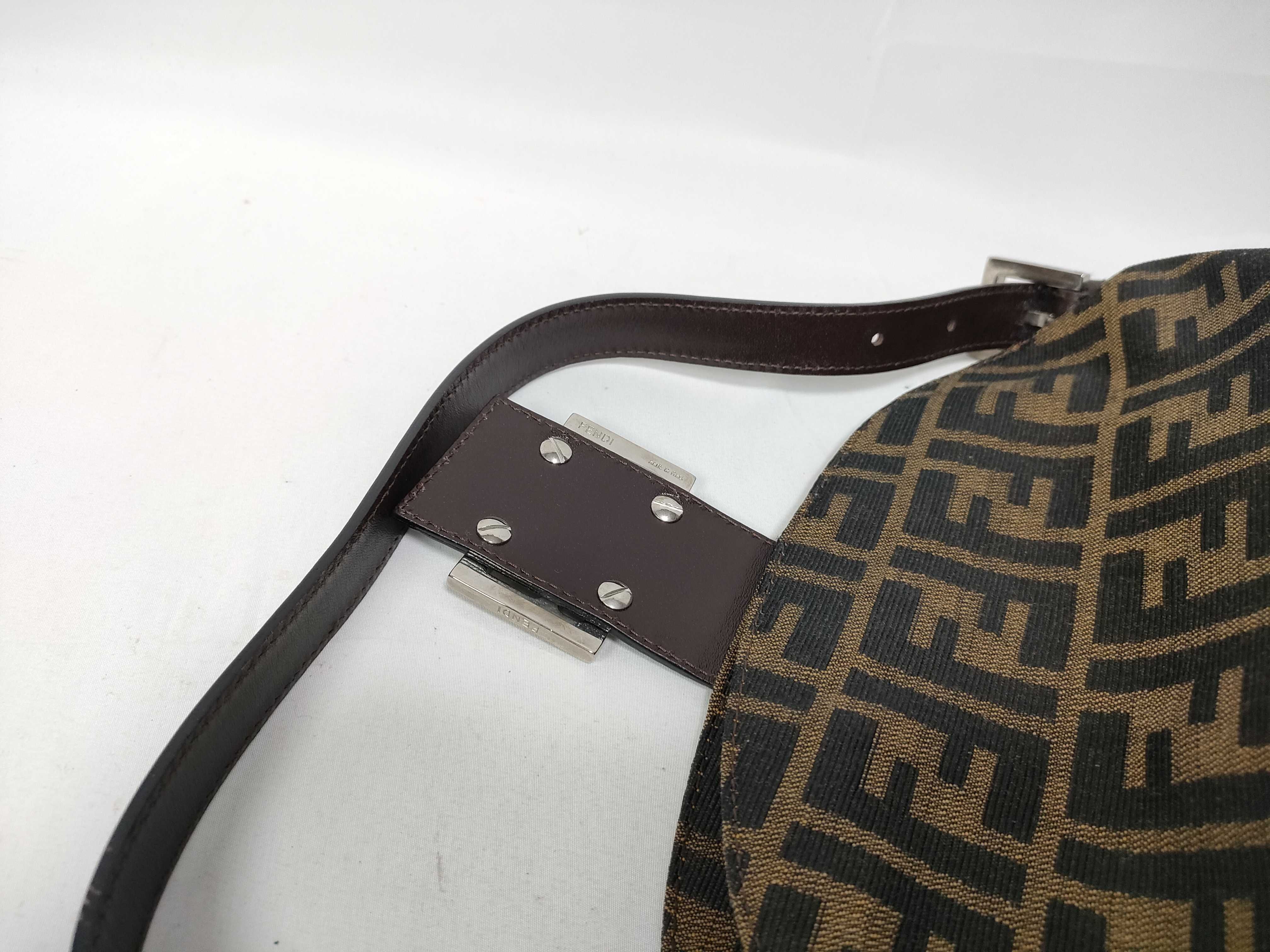 Zucca Canvas x Leather Shoulder Bag, Brown, 26426 (Shoulder Bag) — view 7