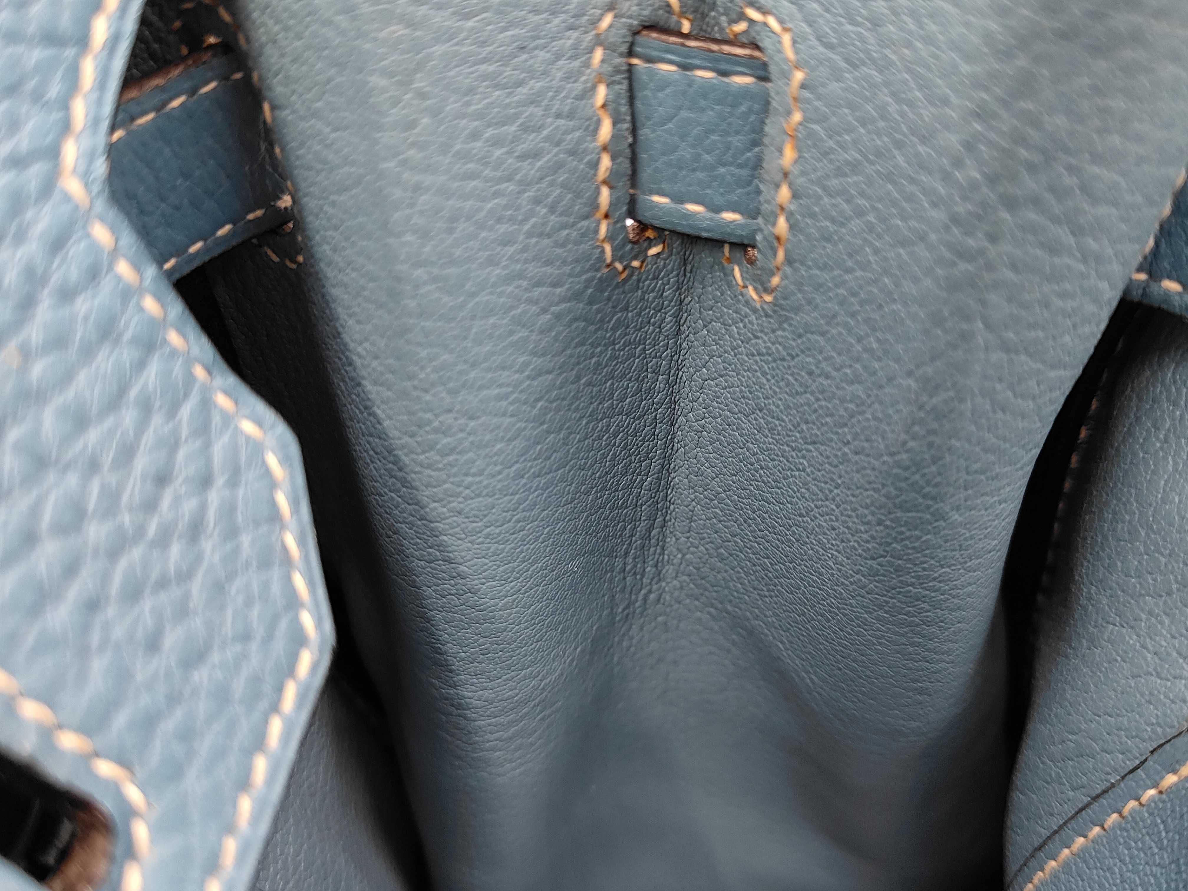 Birkin 30 Blue Jean Taurillon Clemence Silver hardware G engraved handbag — view 9