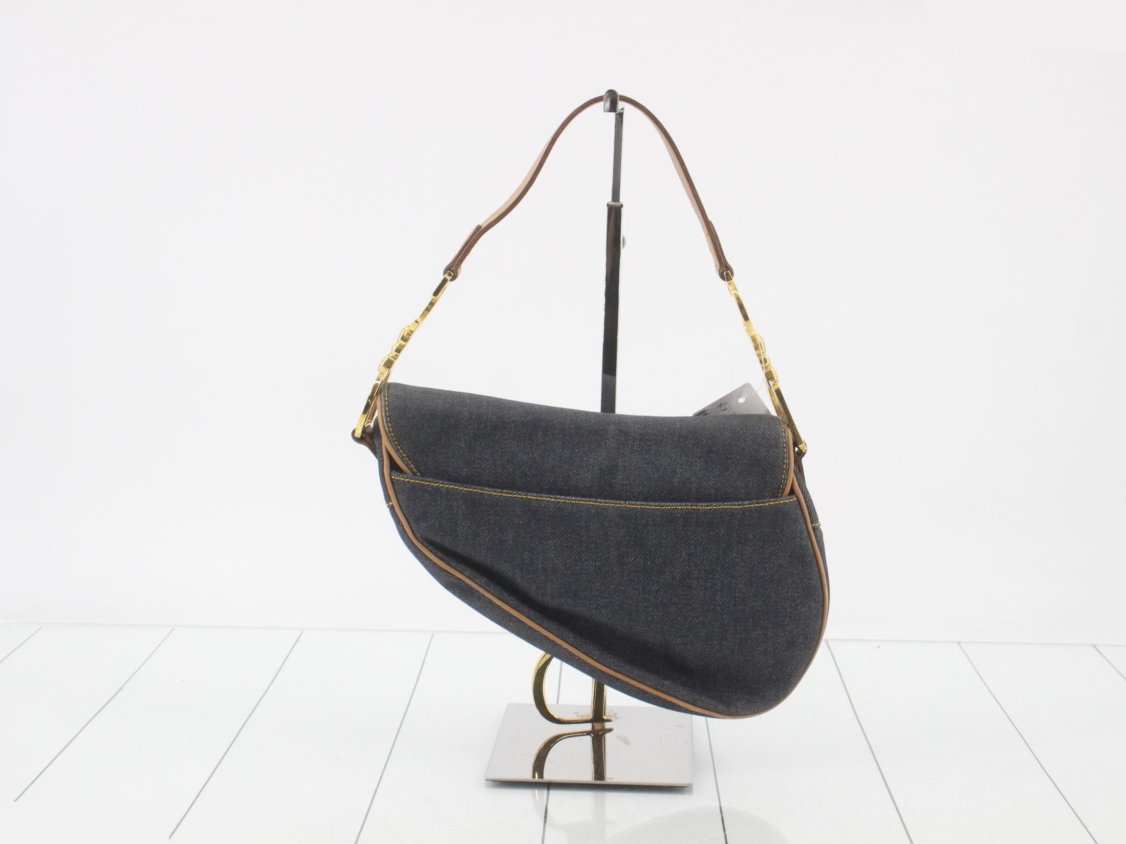 Denim handbag, saddle bag — view 2