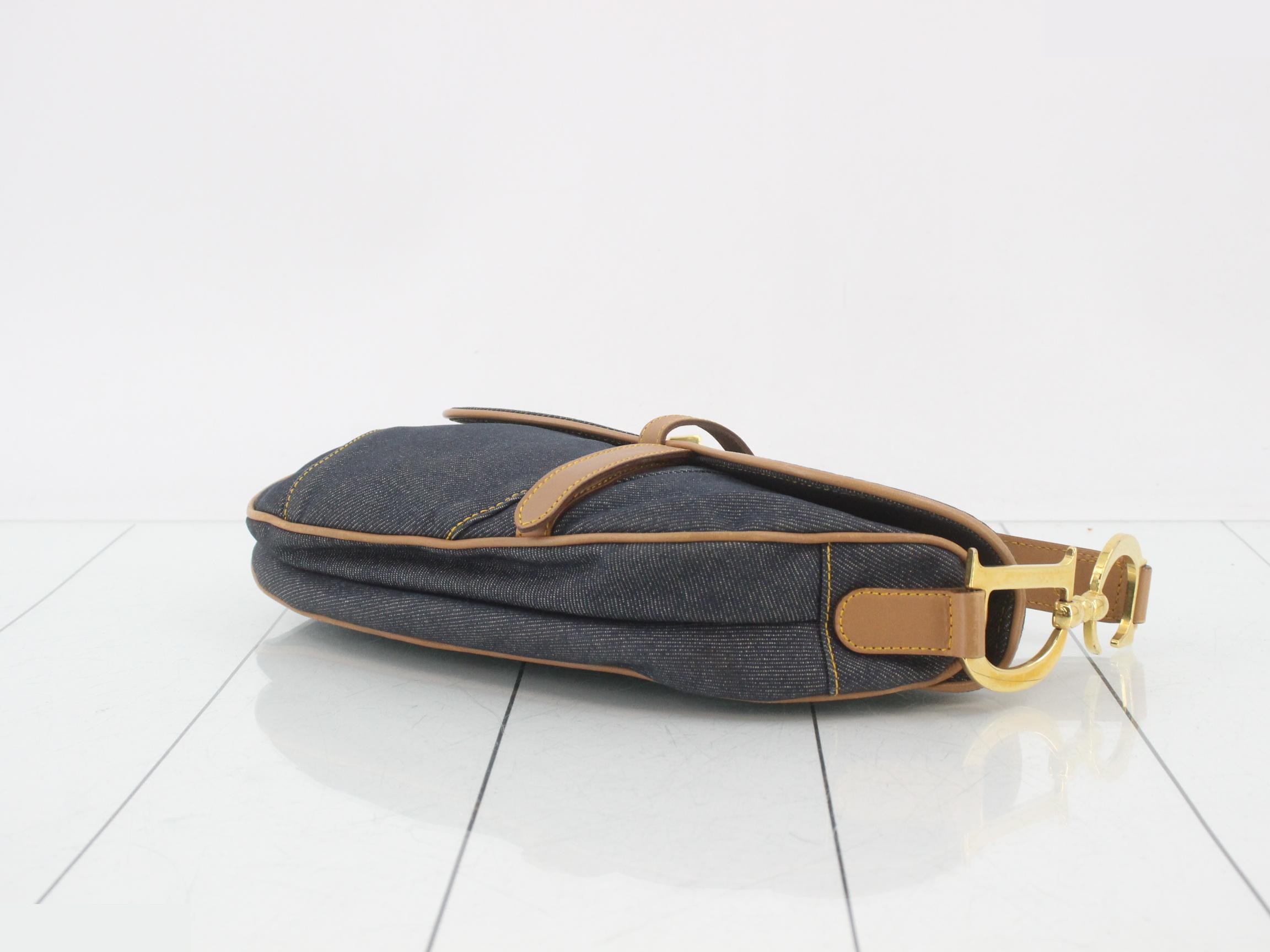 Denim handbag, saddle bag — view 6