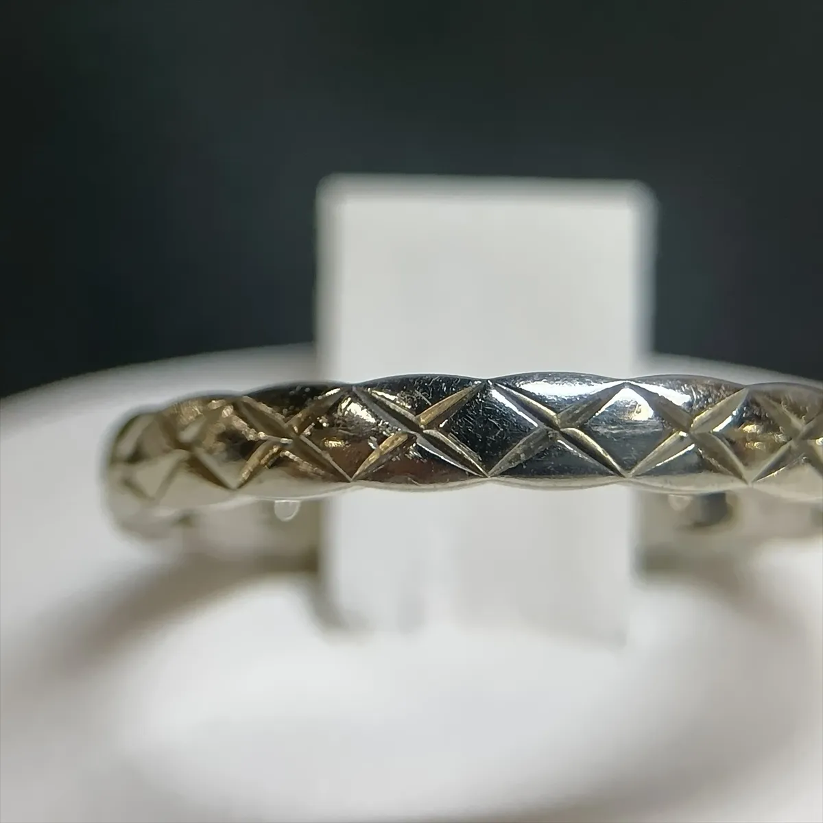 Coco Crush 1P Diamond Ring, Pt950, 4.5g, Size 54, EU4966, dents, J11354 — view 7