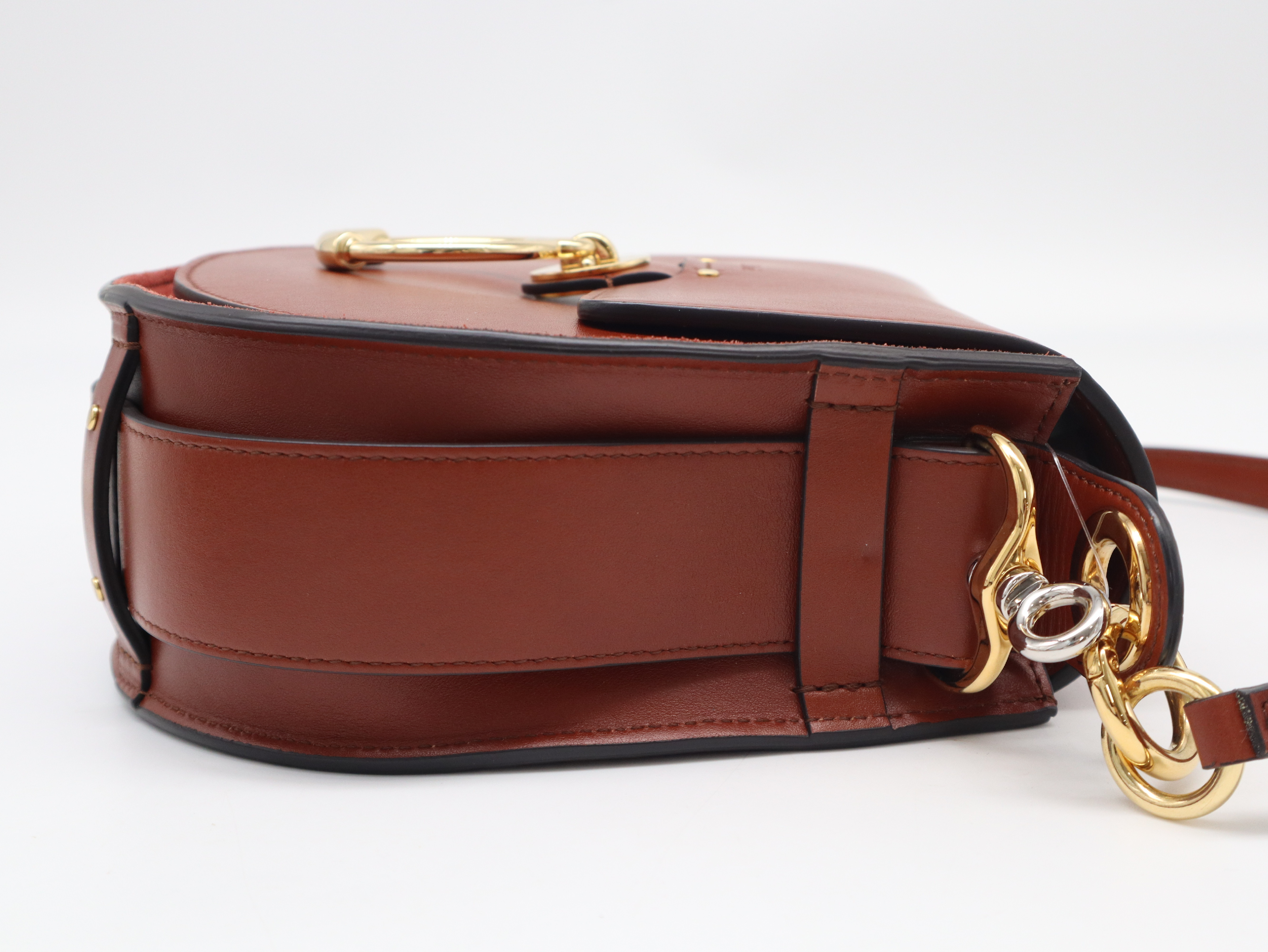 41870652 Leather Tess 2-Way Bag, Brown, with Strap and Dust Bag, Handbag — view 4