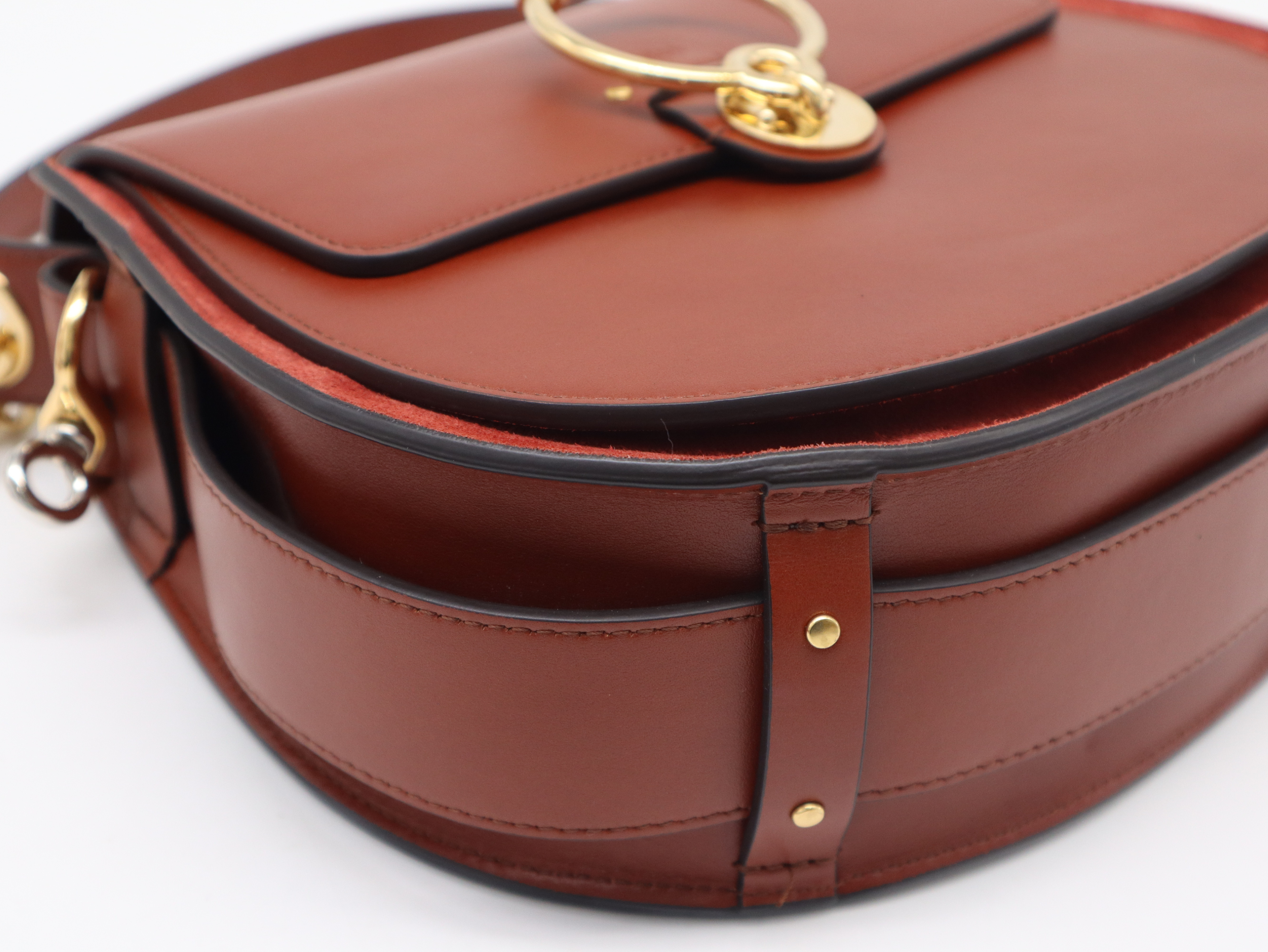 41870652 Leather Tess 2-Way Bag, Brown, with Strap and Dust Bag, Handbag — view 8