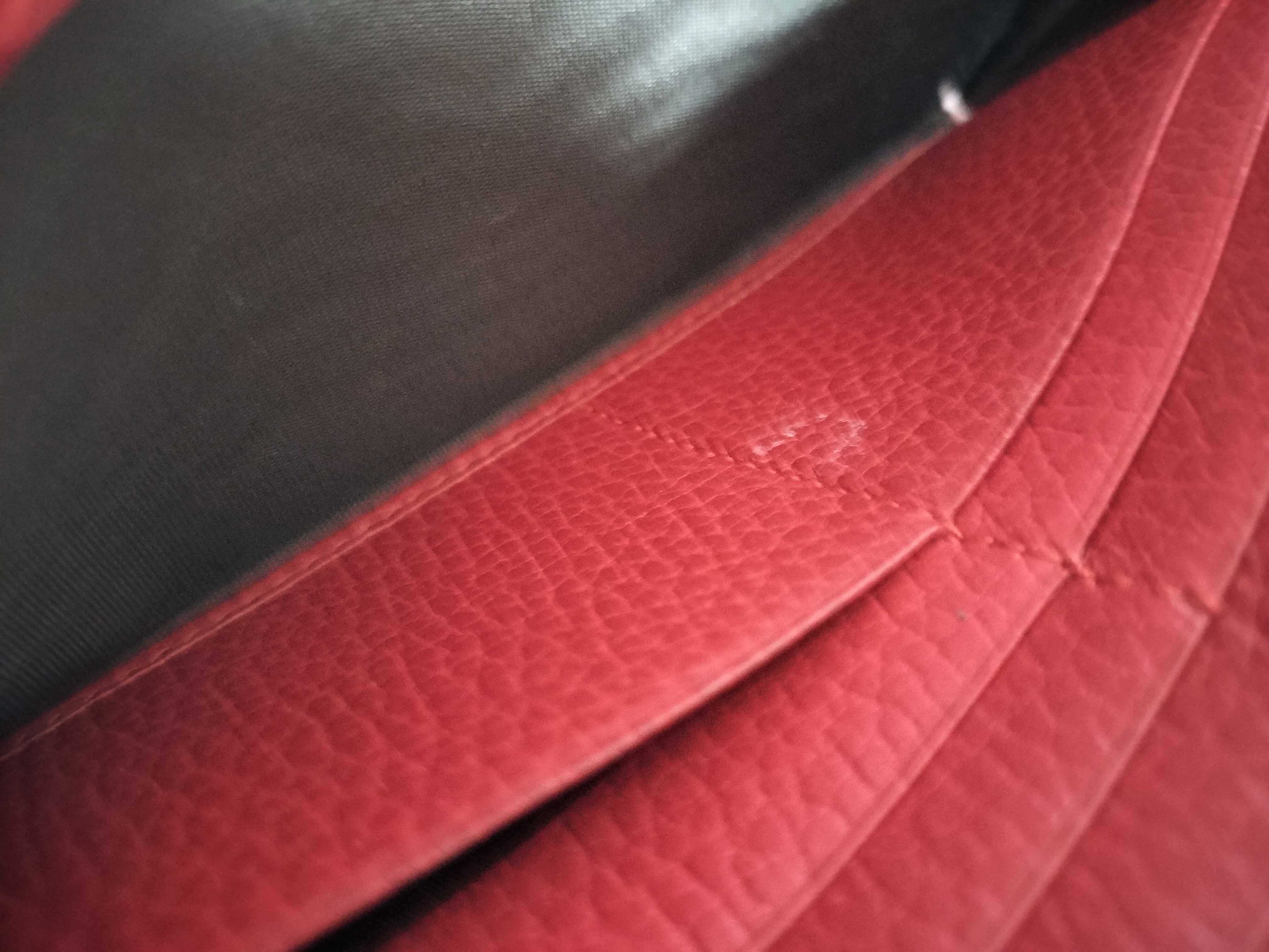 Leather Long Wallet, Red — view 10
