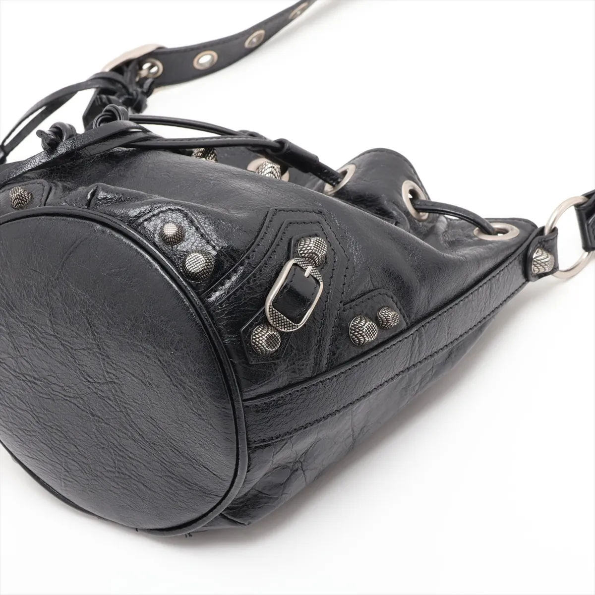 Le Cagol Leather Shoulder Bag, Black, 702431 — view 3