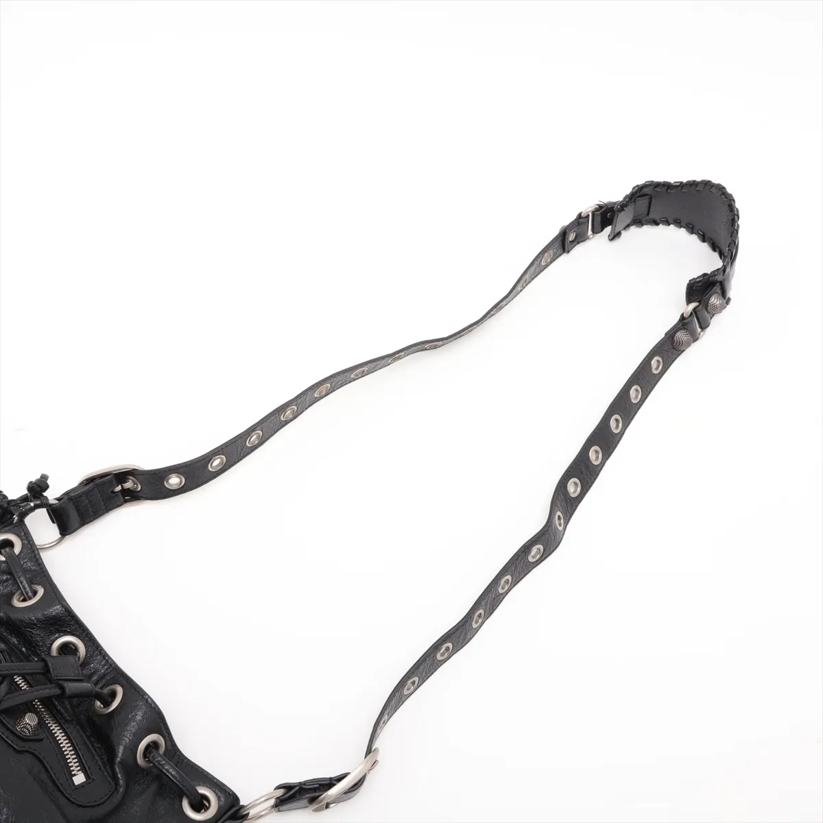 Le Cagol Leather Shoulder Bag, Black, 702431 — view 5