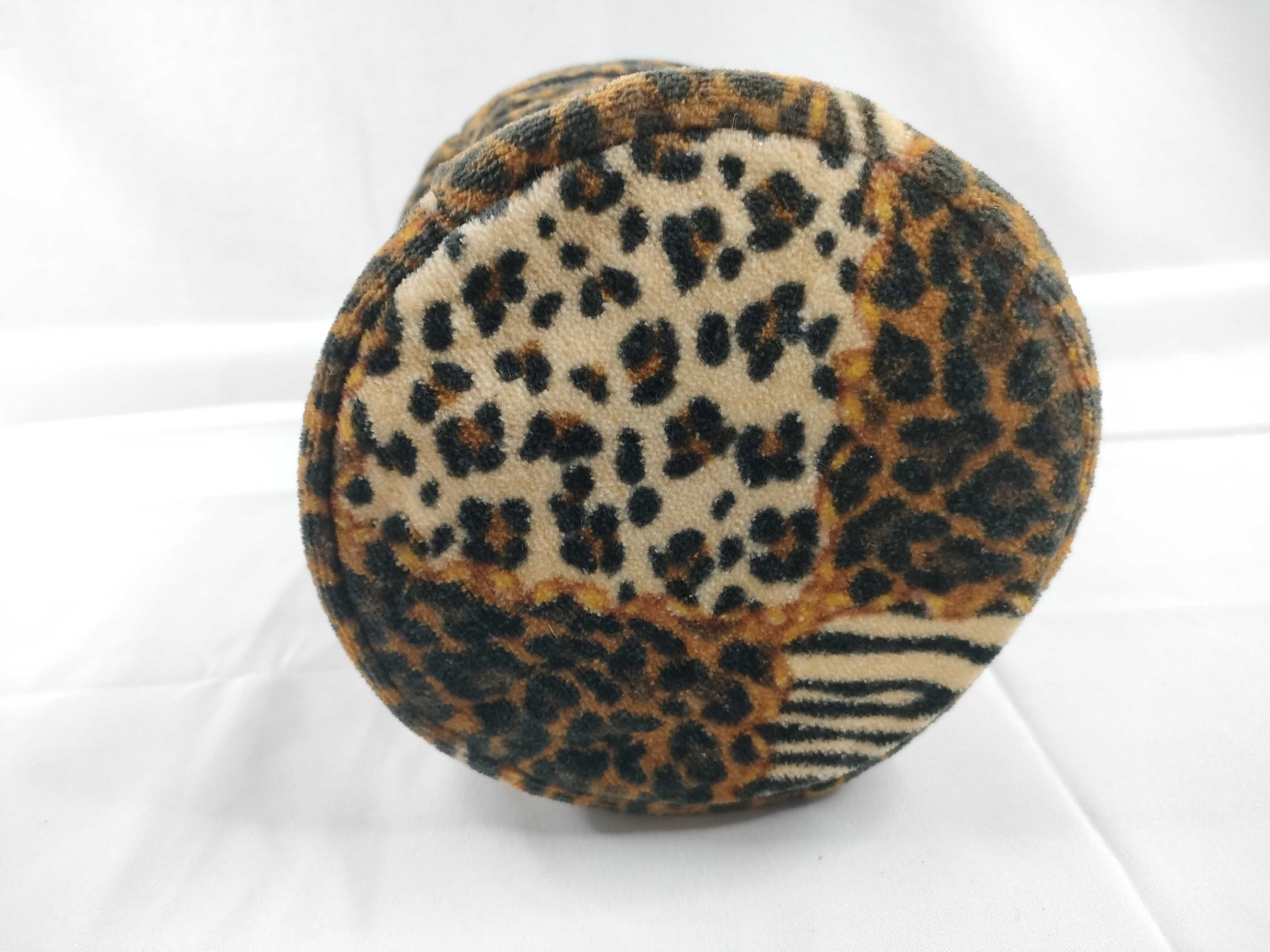 terry cloth leopard print embroidered logo CD hardware vanity bag handbag — view 4
