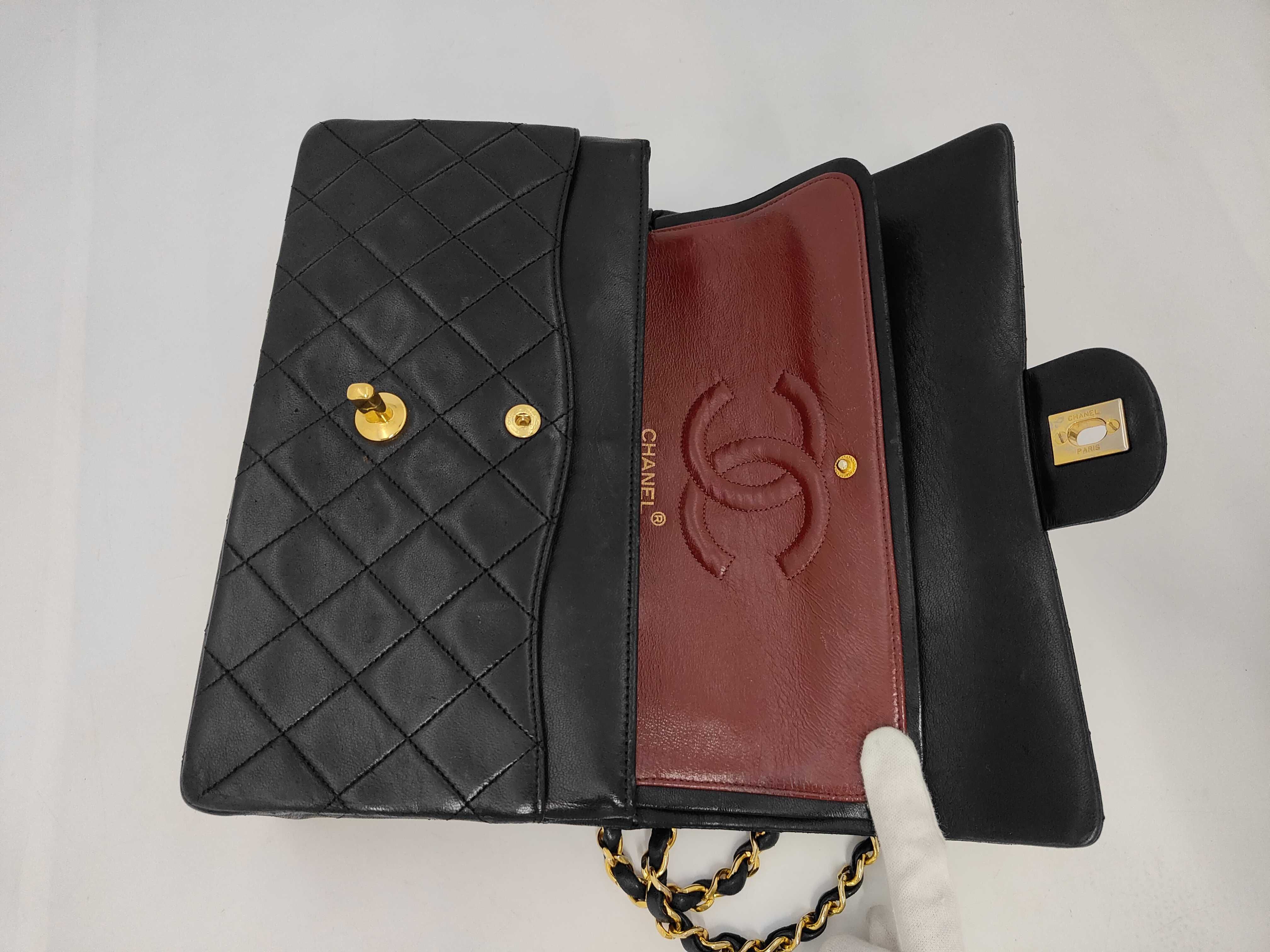 Matelassé 25 Double Flap Double Chain Lambskin Shoulder Bag — view 8
