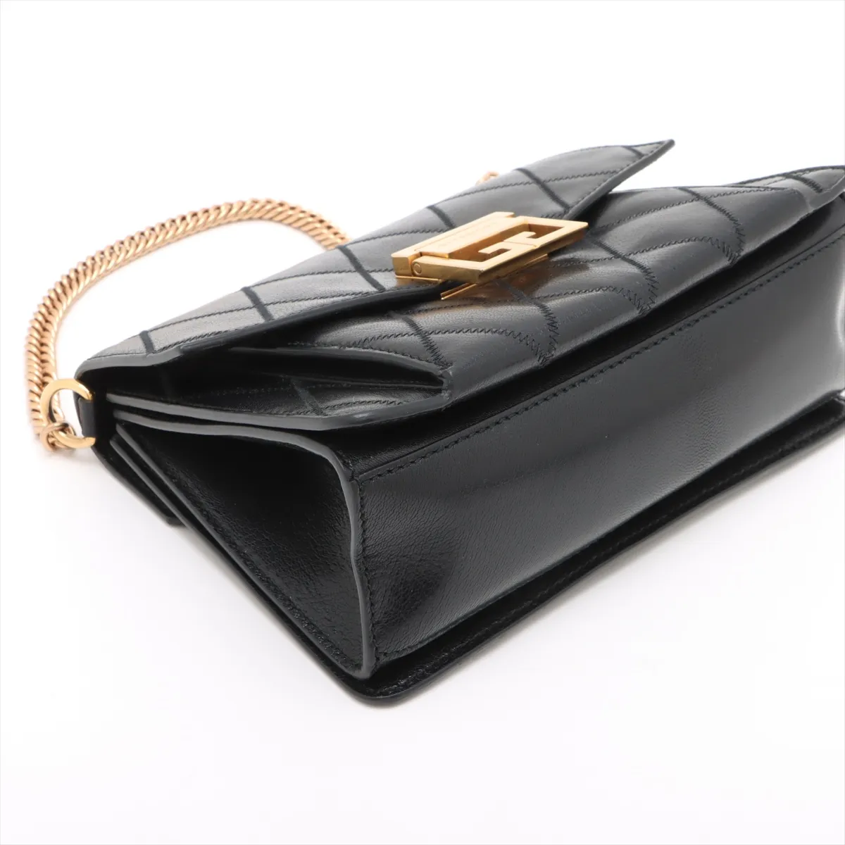GV3 Leather 2WAY Shoulder Bag Black — view 4