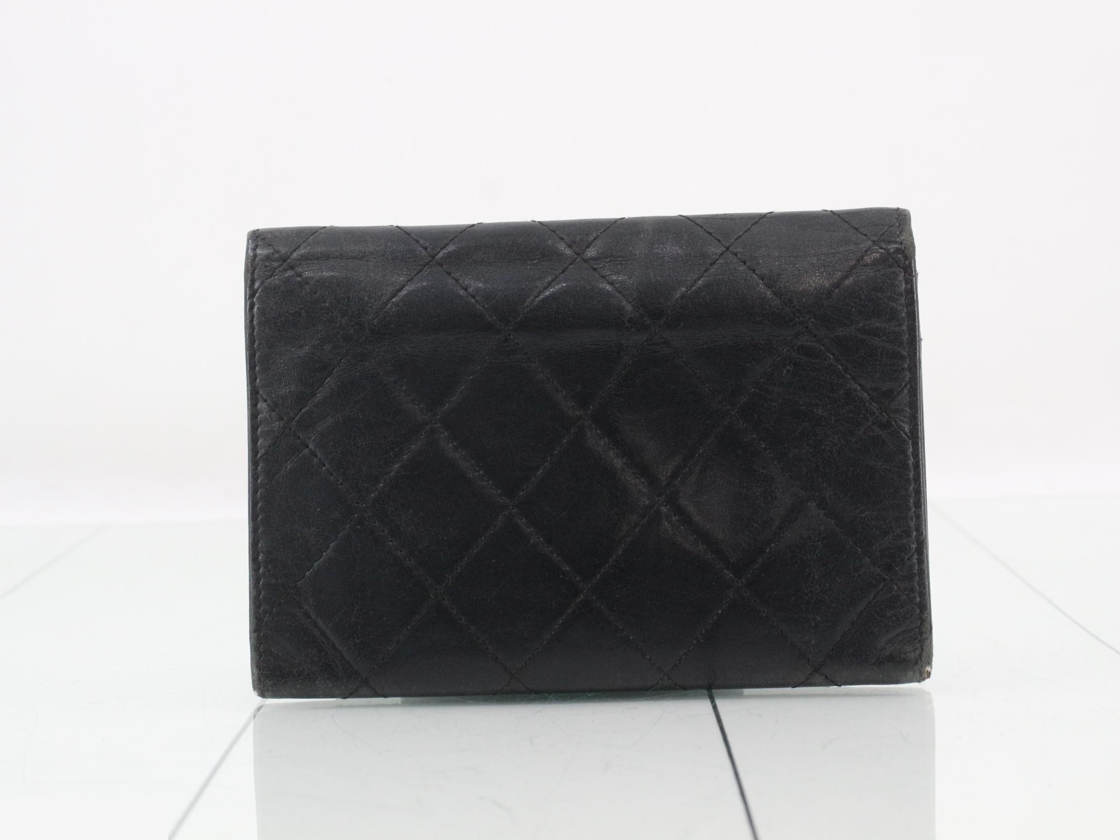 Cambon Line (Bag) Flap Wallet, Black and White — view 2