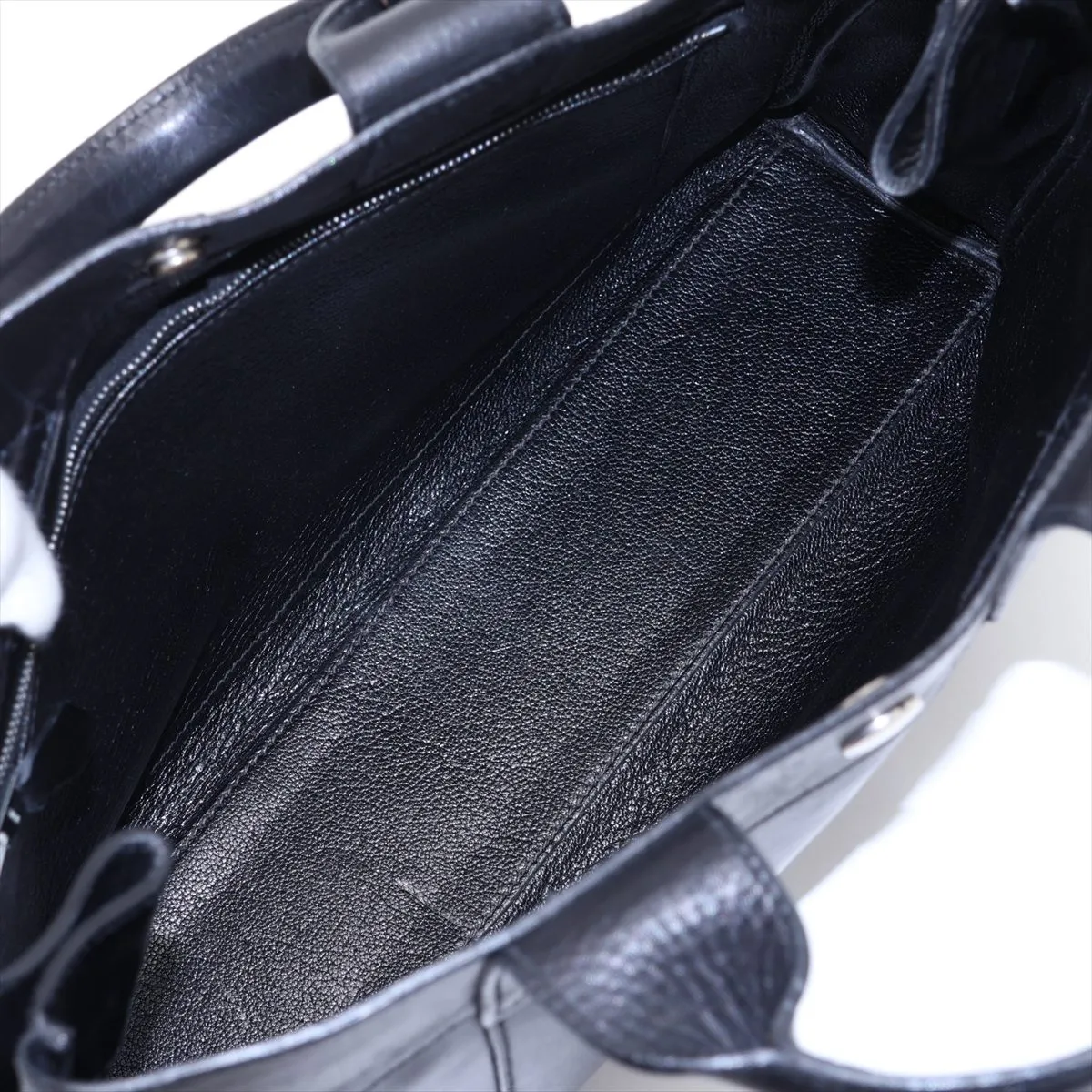 Fourre-Tout PM, Veau Swift leather, black, silver hardware, F: 2002 — view 7