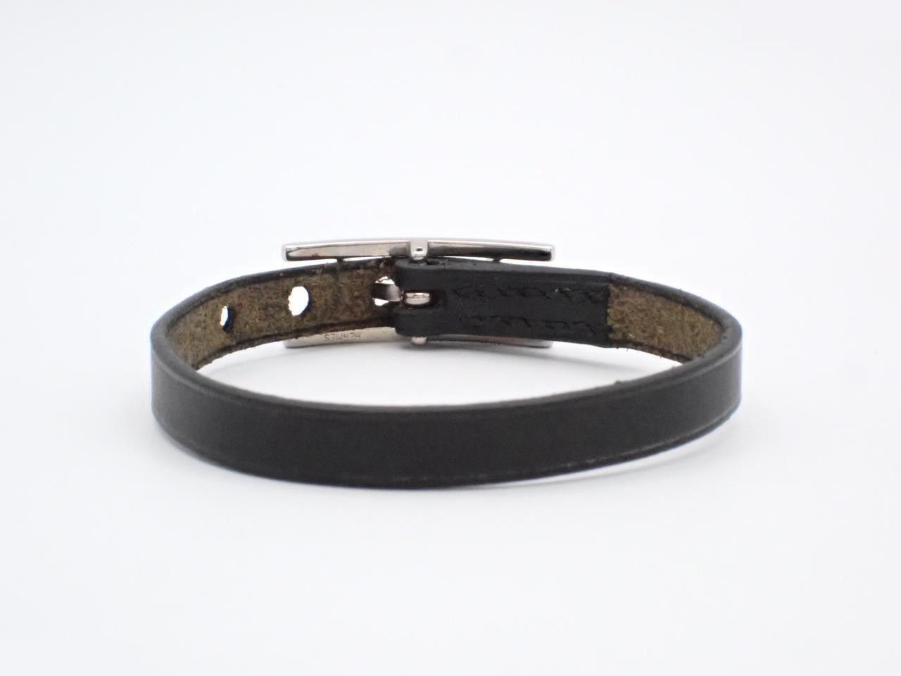Api bracelet leather black SV metal fittings arm circumference approx. 18.5cm — view 2